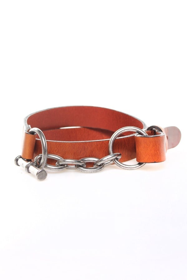 Oakwood aged brown women's leather belt - Image n°1