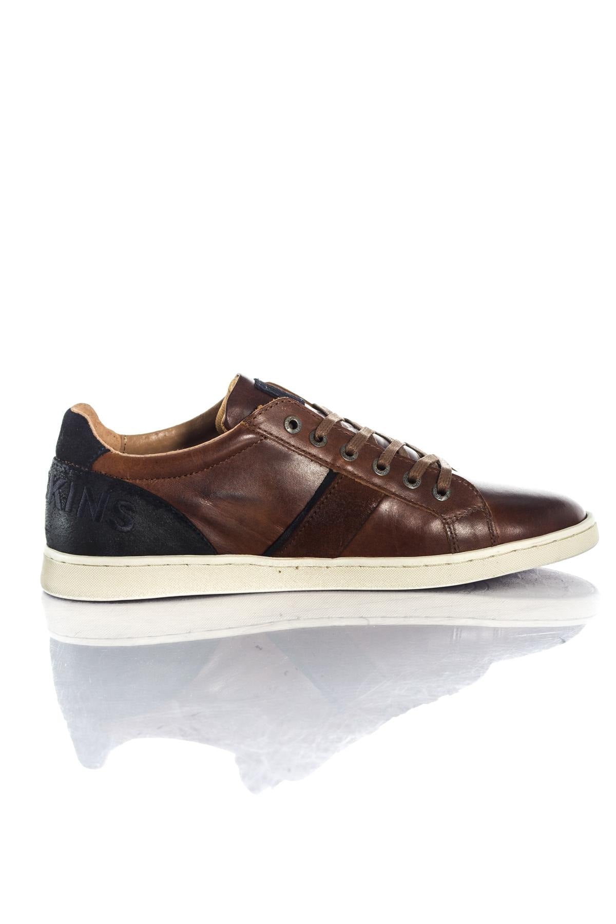 Brown and Navy Redskins Leather Sneakers - Image n°2