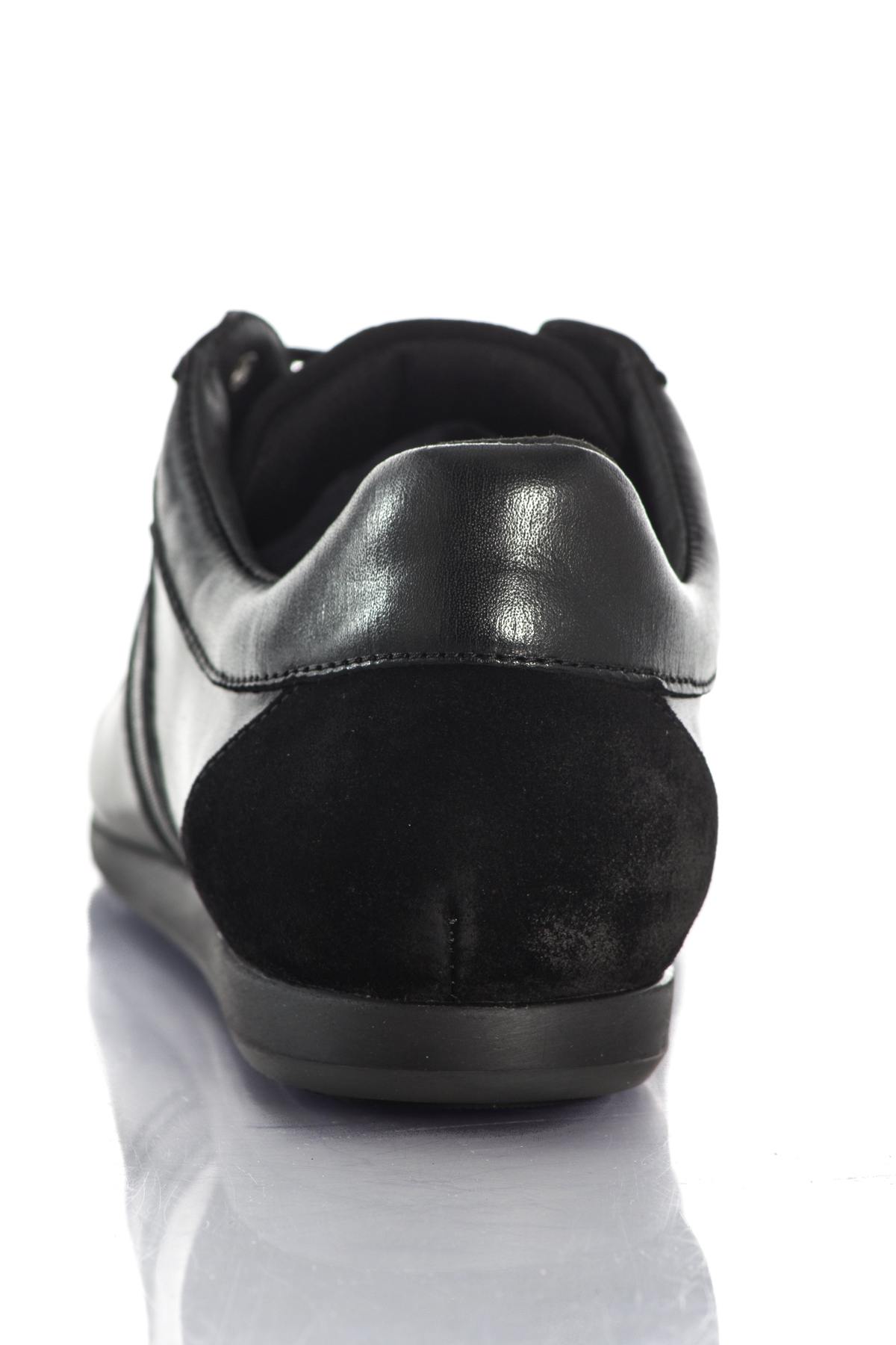 Black leather sneakers - Image n°6