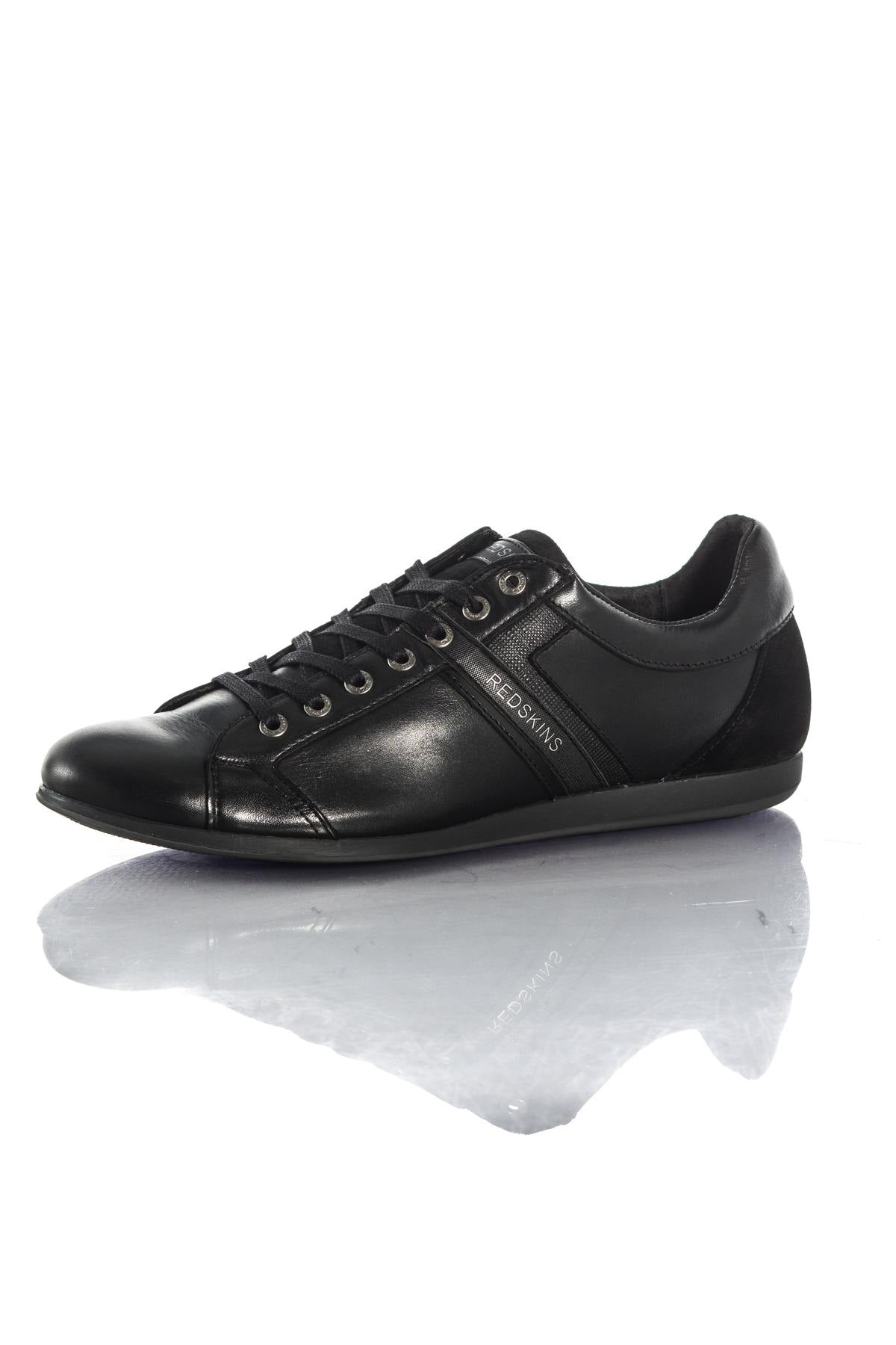 Black leather sneakers - Image n°7