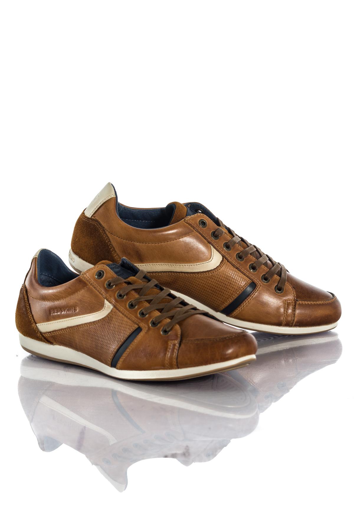 Redskins cognac leather sneakers - Image n°2