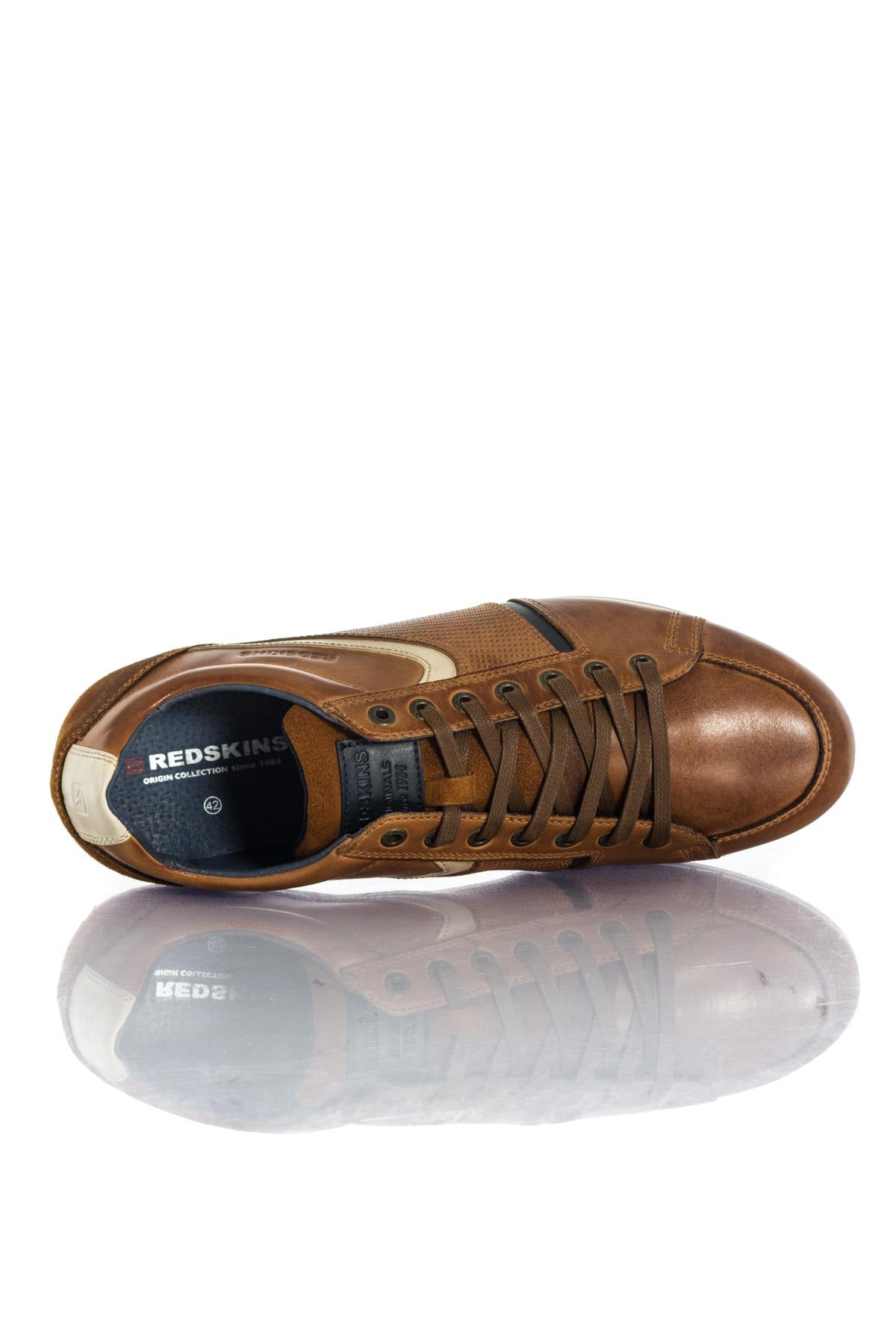 Redskins cognac leather sneakers - Image n°4