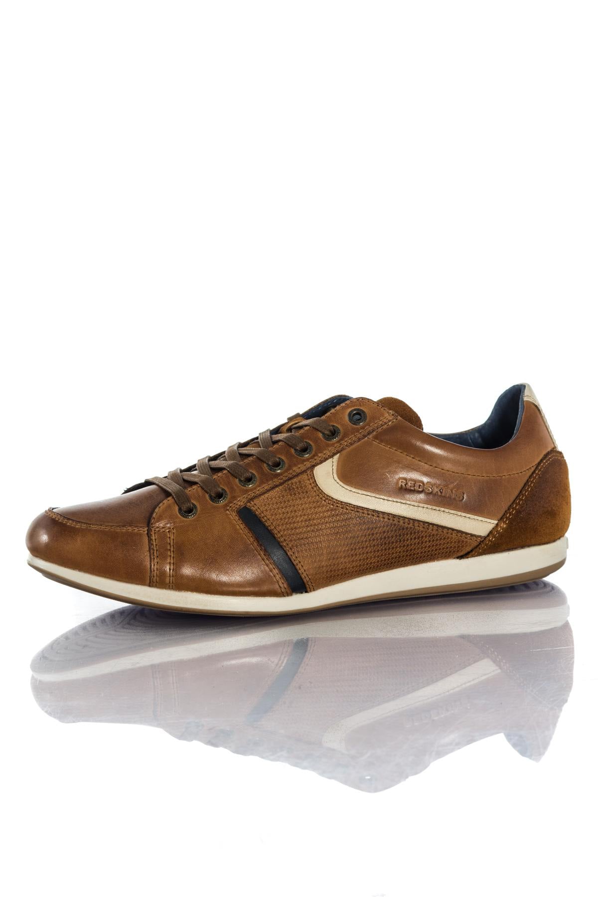 Redskins cognac leather sneakers - Image n°8