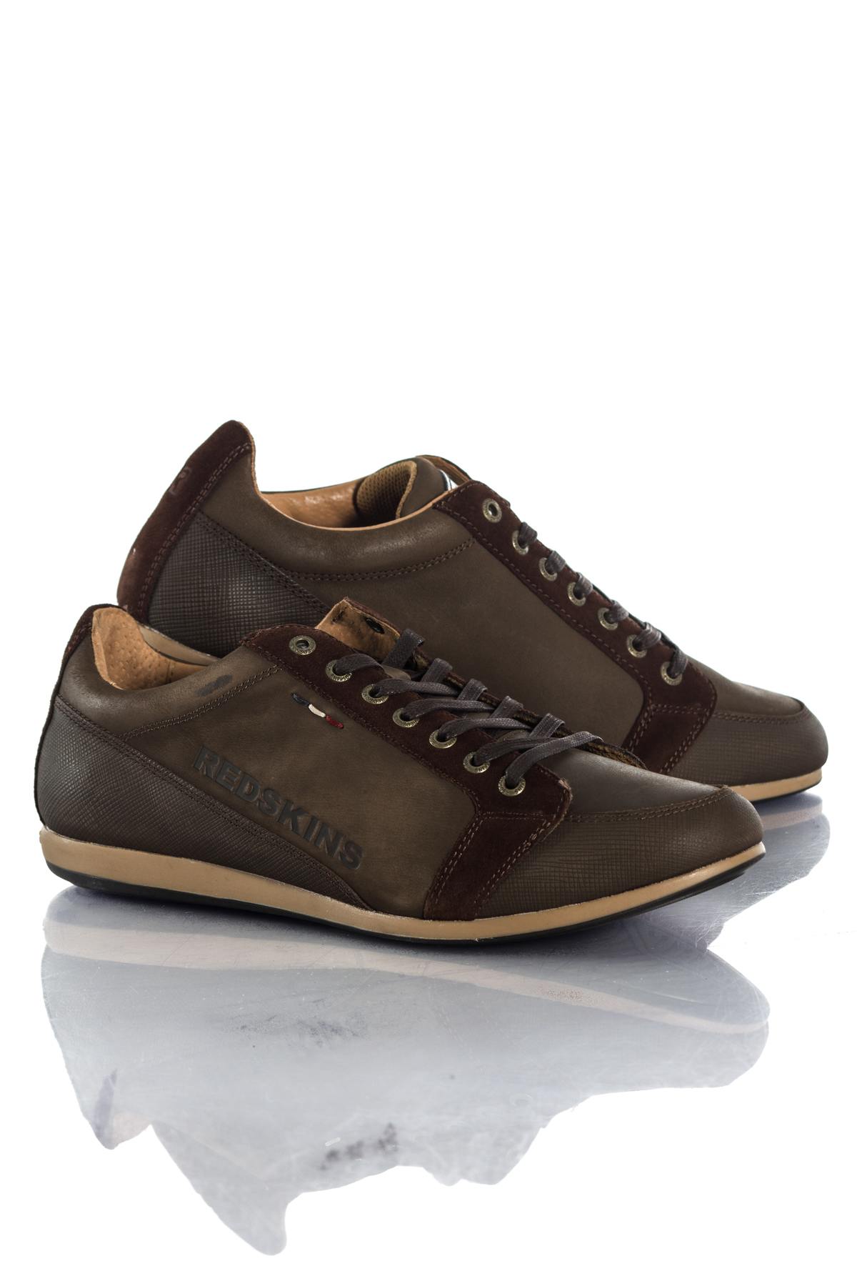  Redskins chestnut-colored leather sneakers - Image n°2