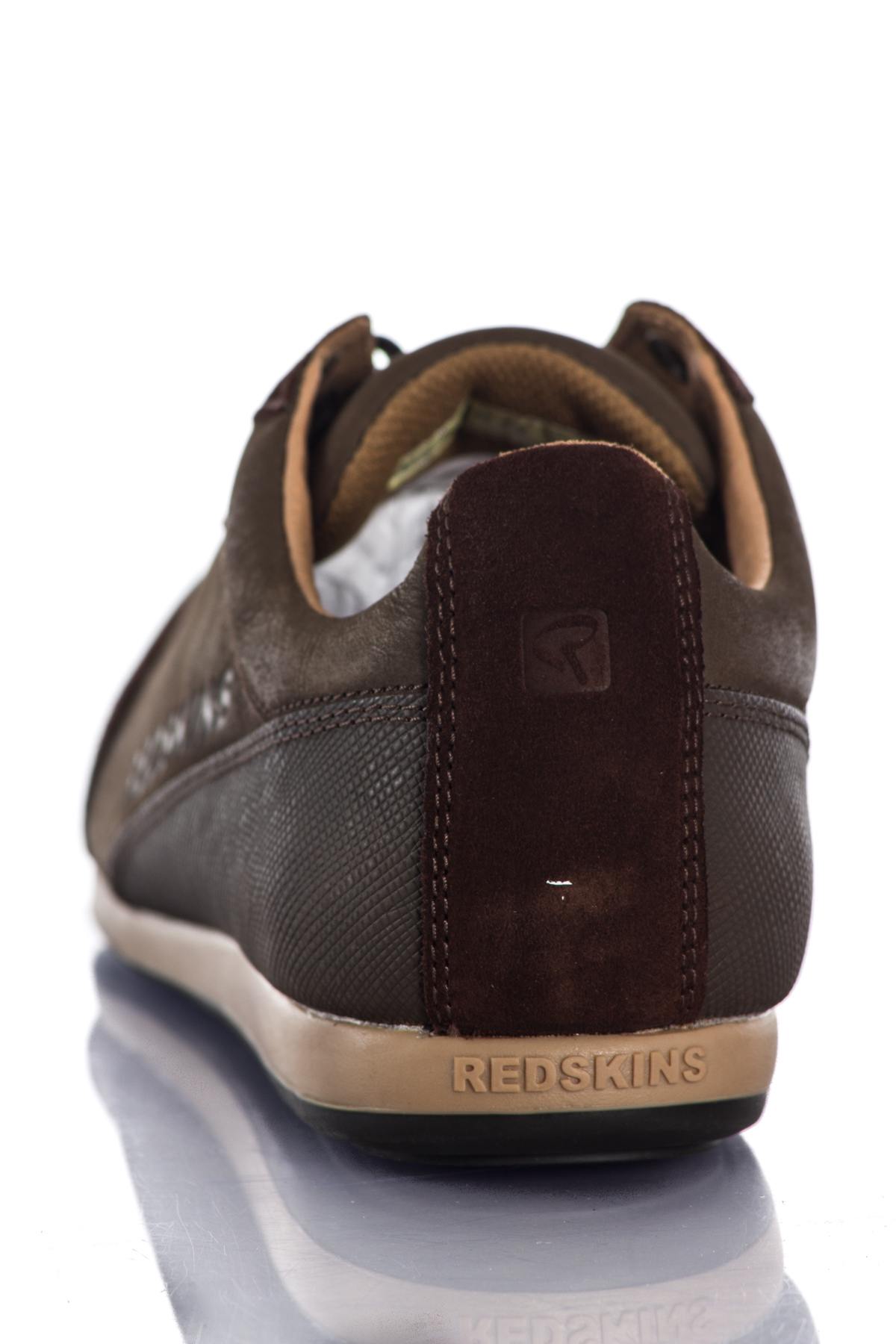  Redskins chestnut-colored leather sneakers - Image n°7