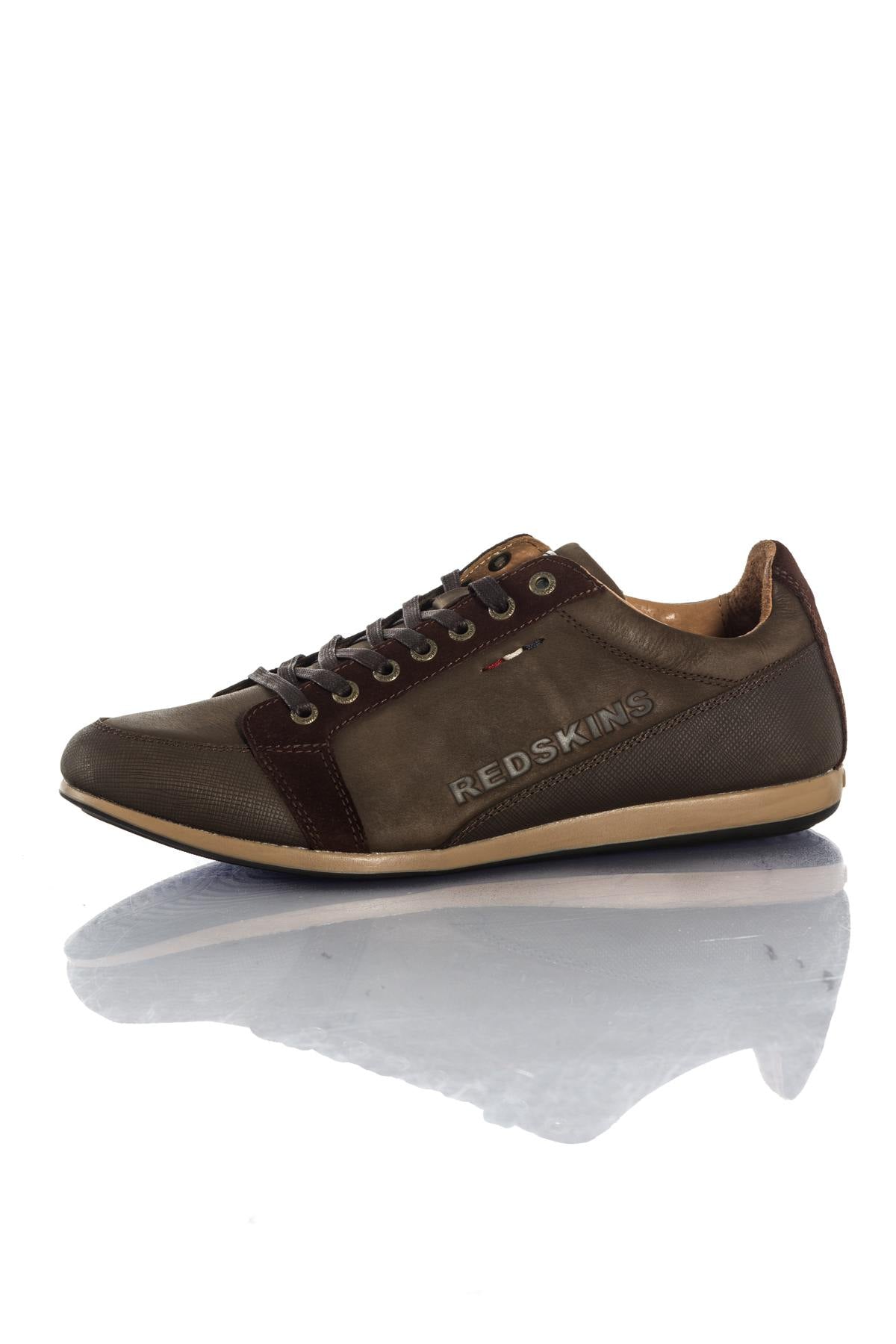  Redskins chestnut-colored leather sneakers - Image n°8