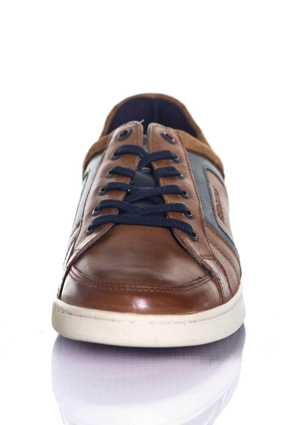  Tan and Navy Leather Redskins Sneakers - Image n°5