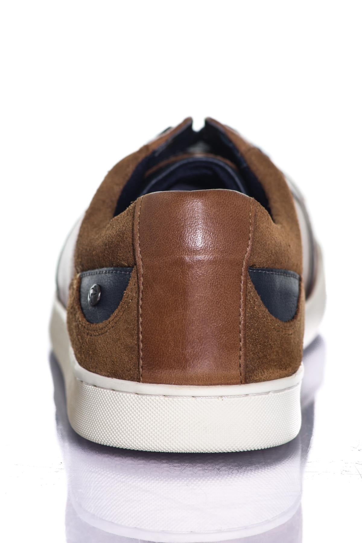  Tan and Navy Leather Redskins Sneakers - Image n°6