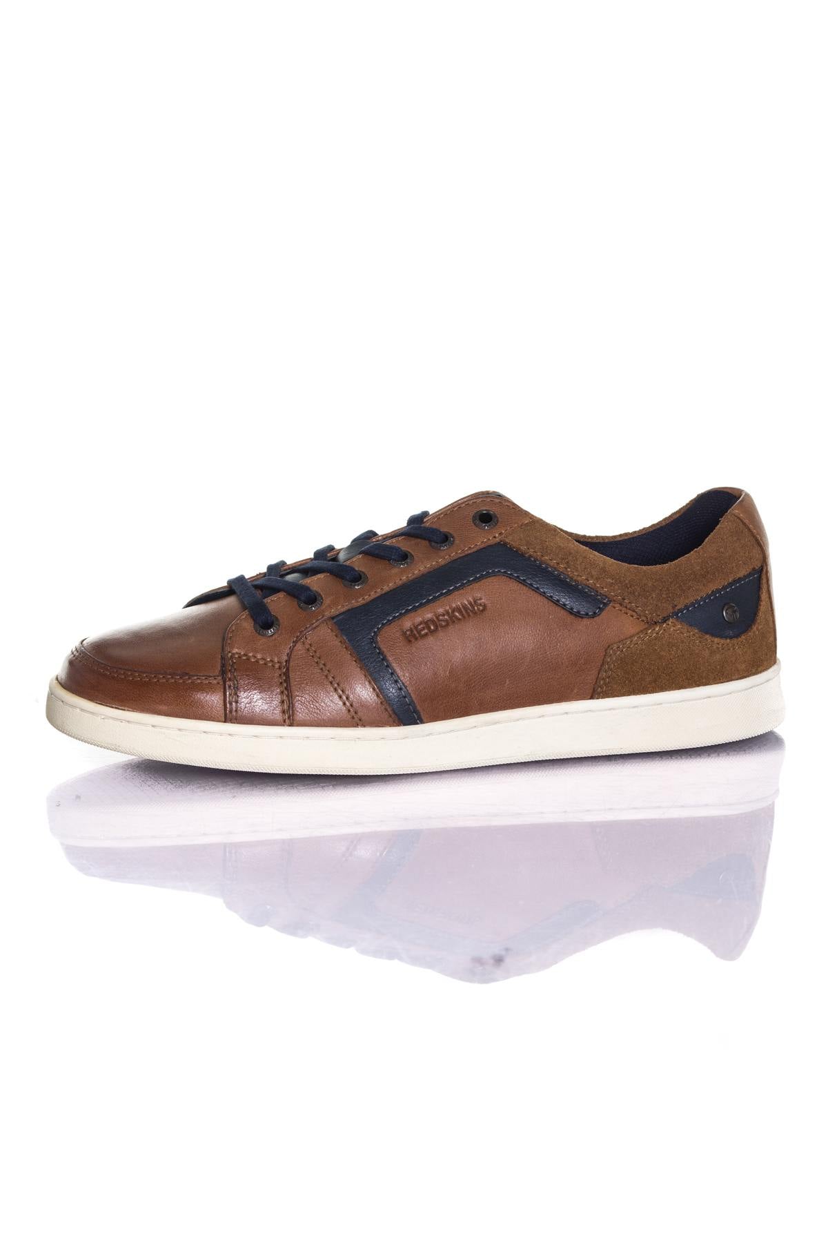  Tan and Navy Leather Redskins Sneakers - Image n°7