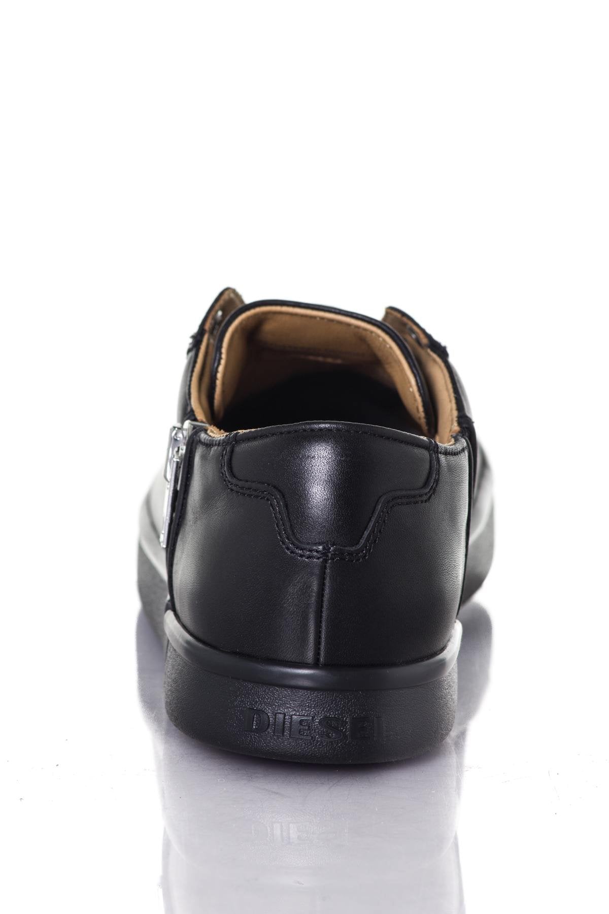 Leather sneakers with zipper - Image n°6