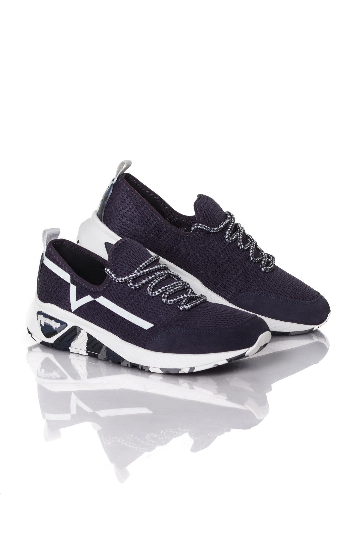 Diesel navy blue running shoes - Image n°1