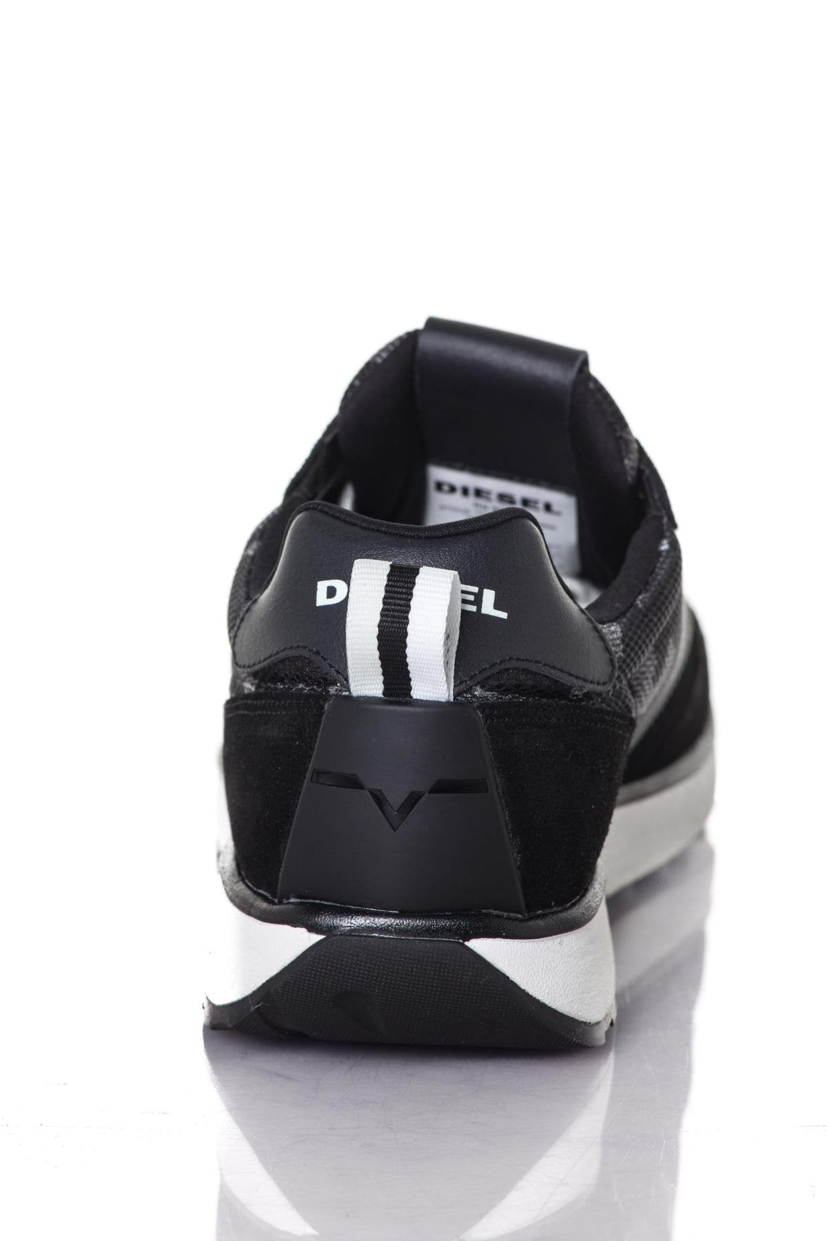 Diesel black bi-material running shoes - Image n°6