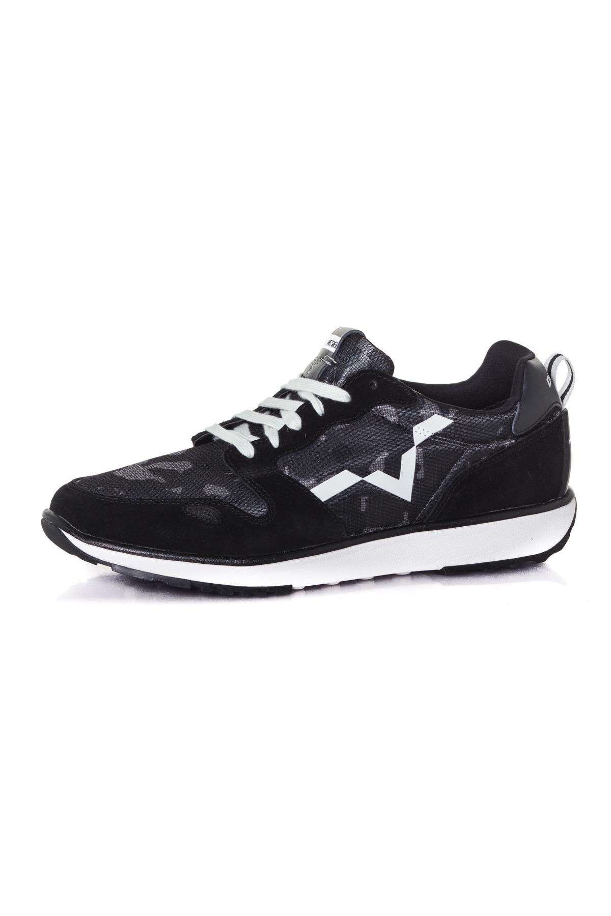 Diesel black bi-material running shoes - Image n°7