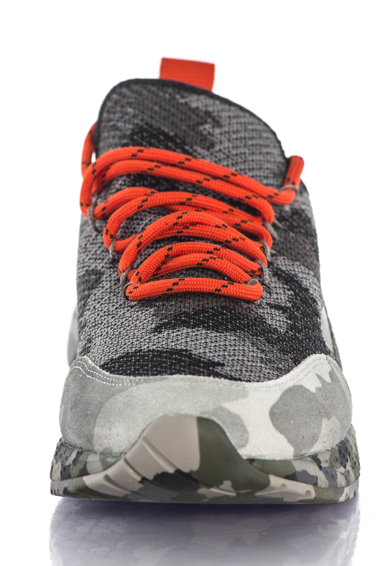 Diesel gray camouflage print canvas sneaker - Image n°5