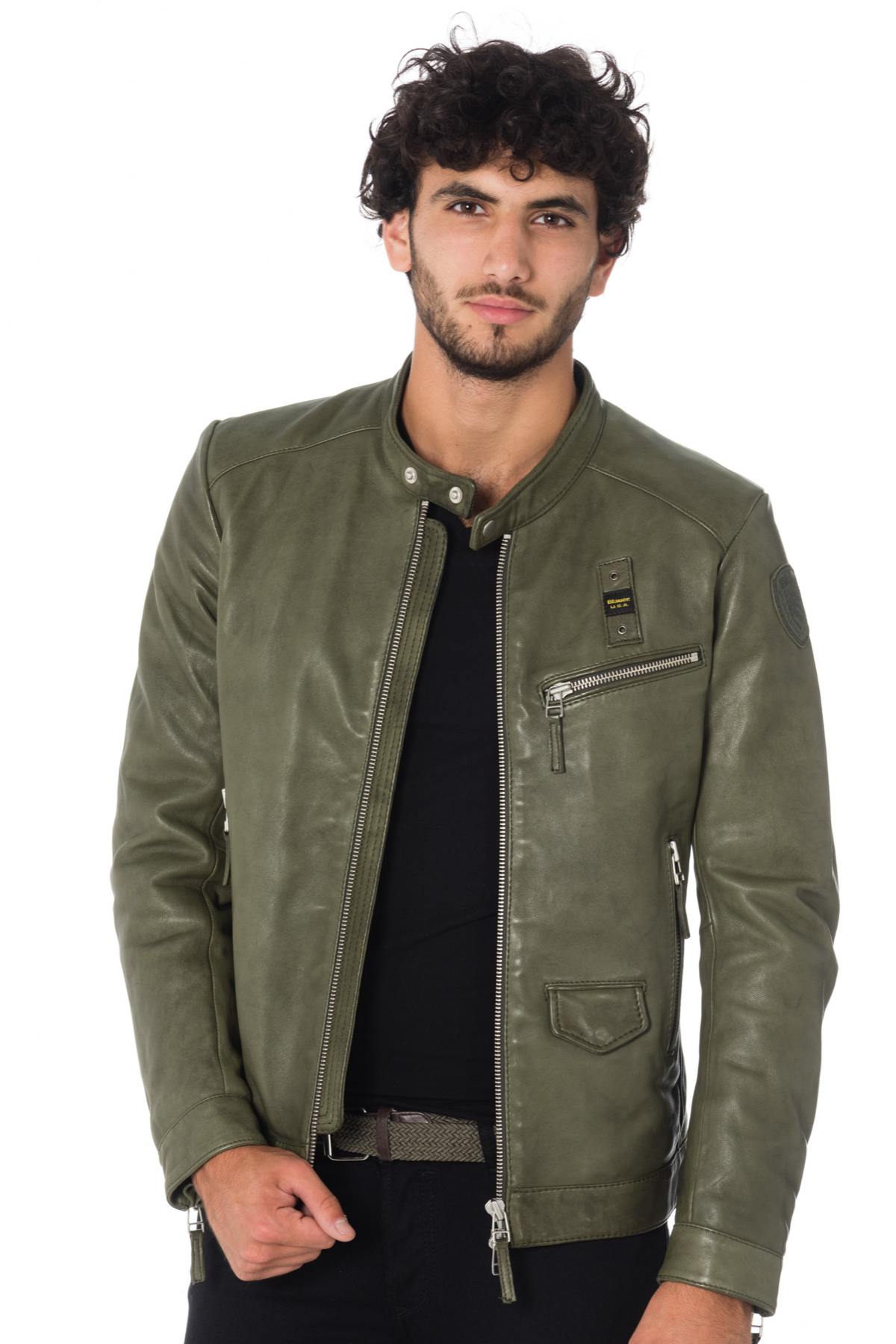 Blauer khaki biker collar jacket - Image n°3