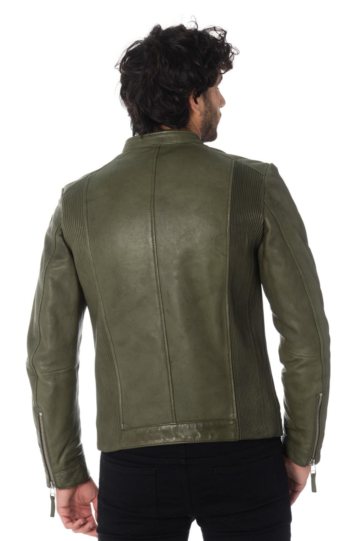 Blauer khaki biker collar jacket - Image n°5