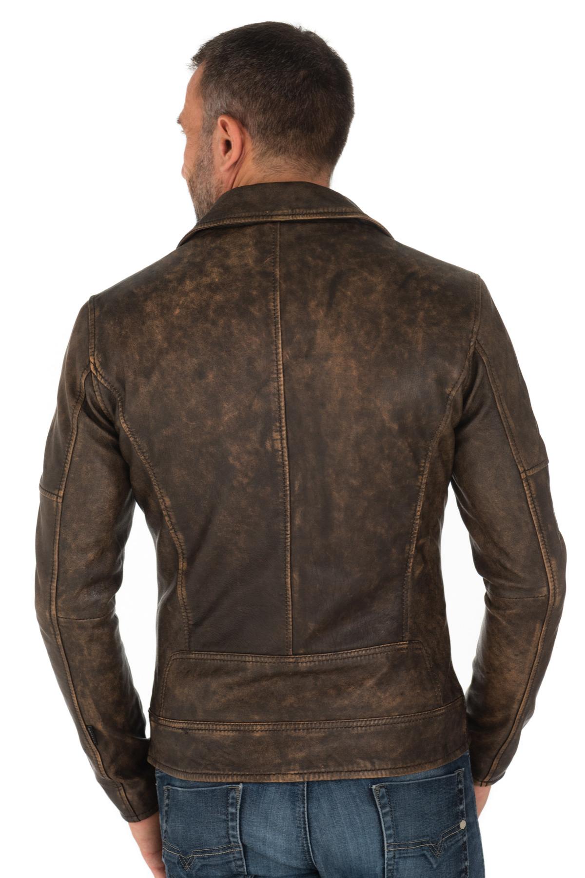 Cityzen distressed leather perfecto - Image n°6