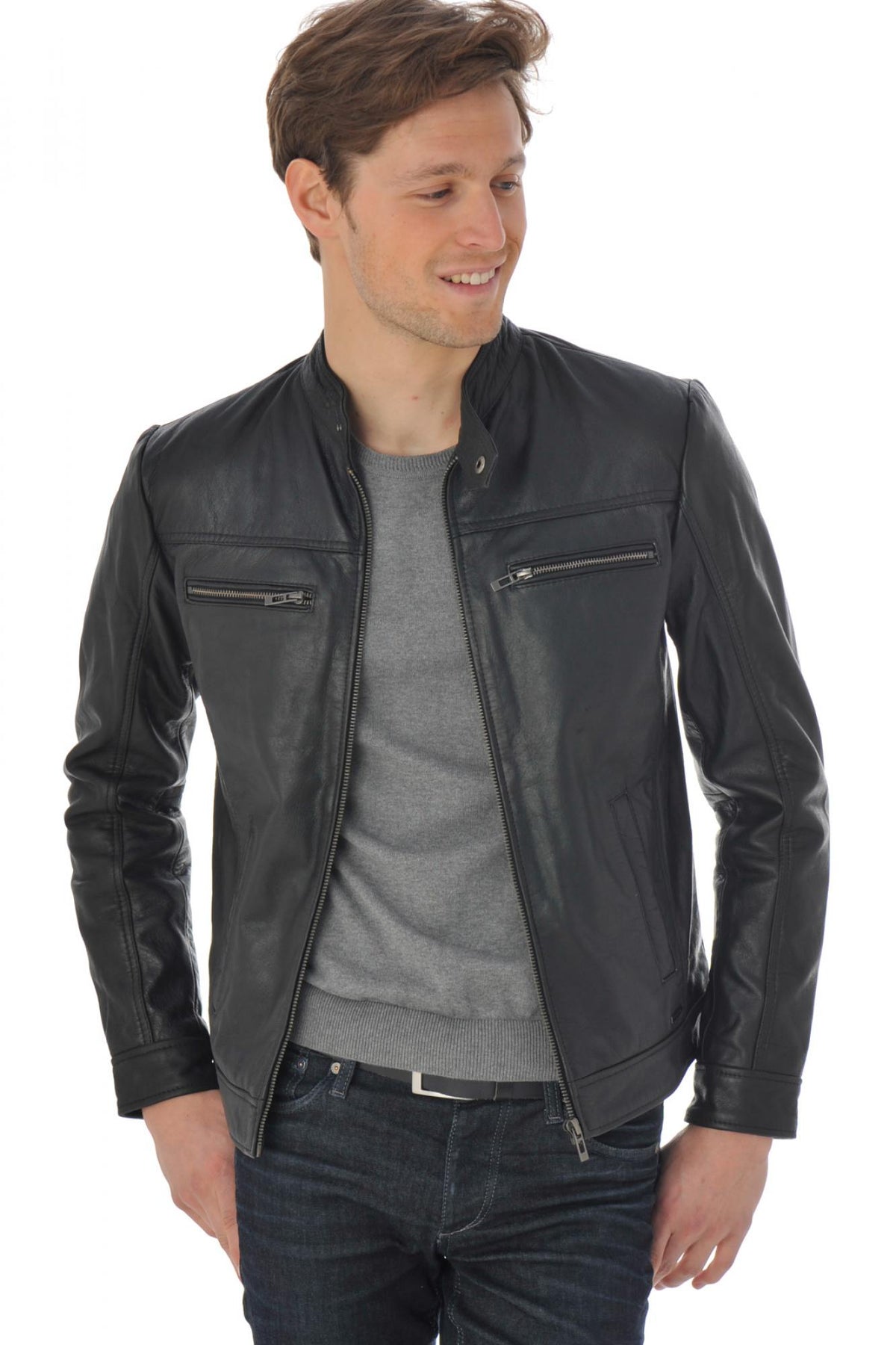  Cityzen jacket in black buffalo leather - Image n°7