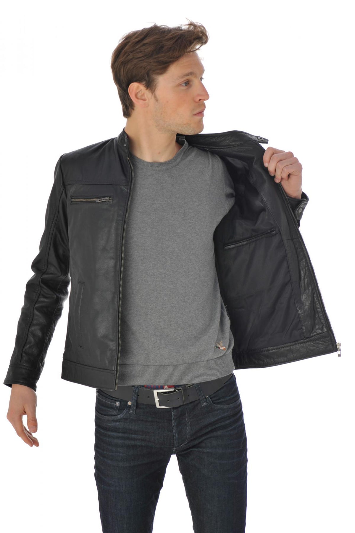  Cityzen jacket in black buffalo leather - Image n°11