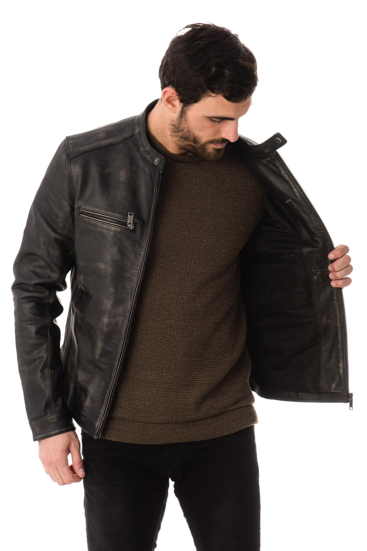 Men's cityzen cowhide leather jacket - Image n°6