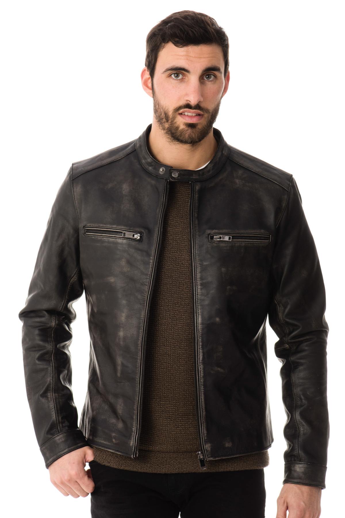 Men's cityzen cowhide leather jacket - Image n°1