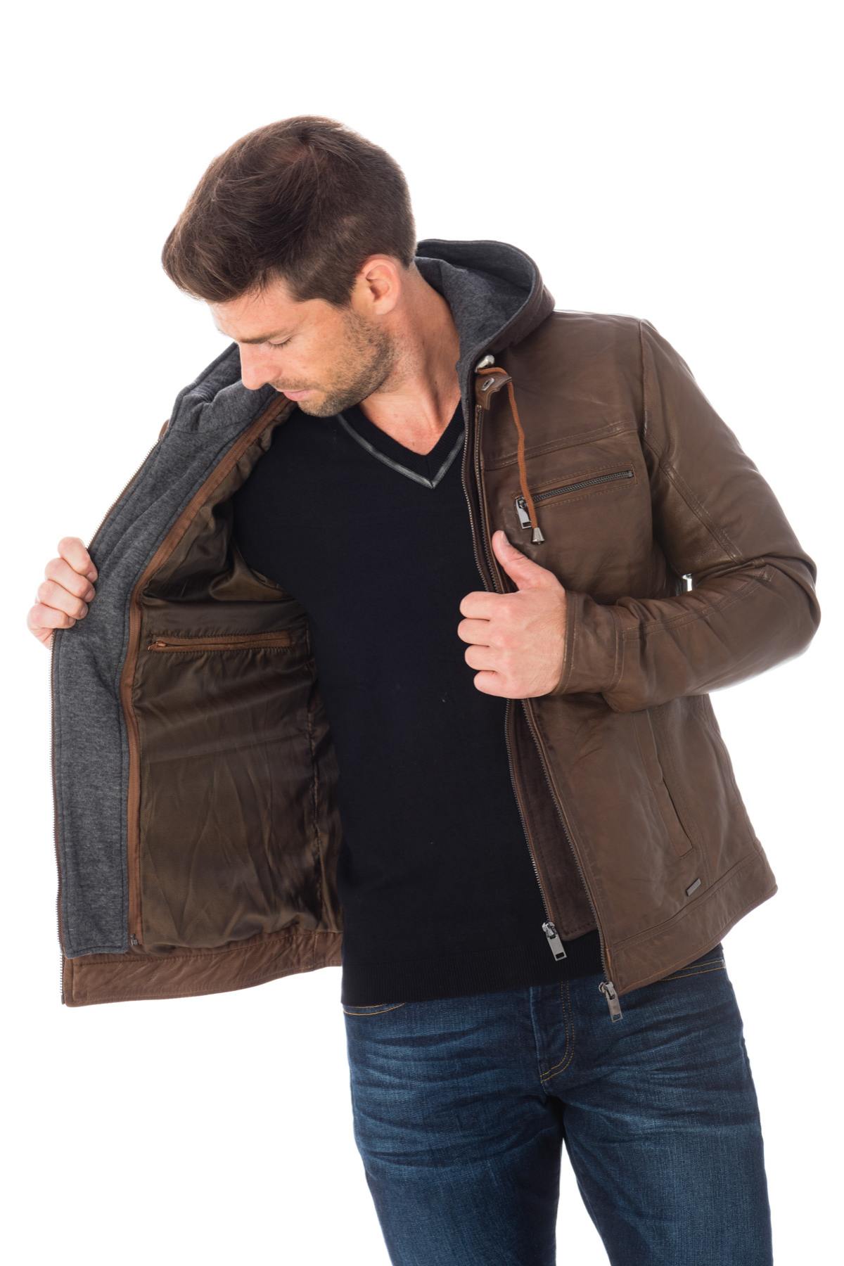 Cityzen jacket in cognac sheep leather - Image n°5