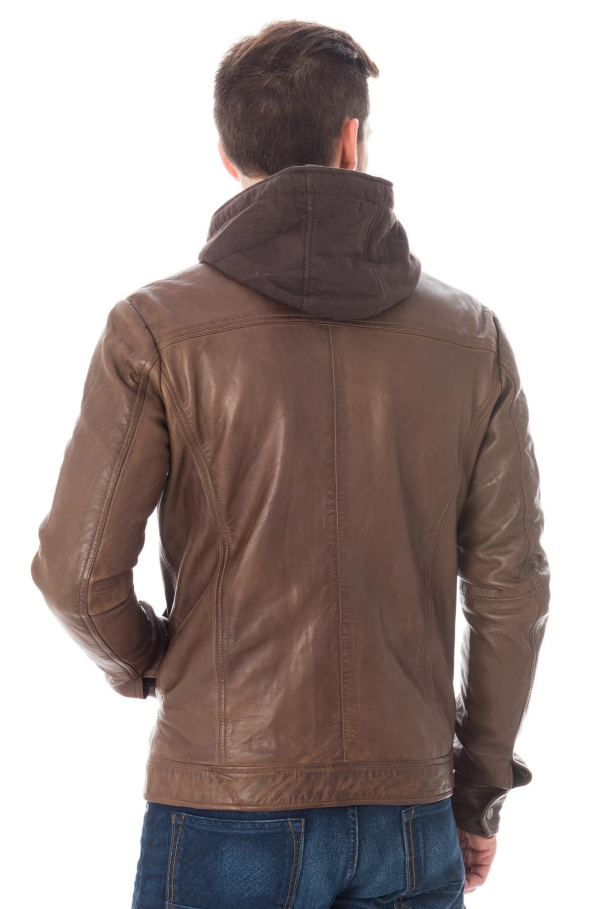 Cityzen jacket in cognac sheep leather - Image n°6