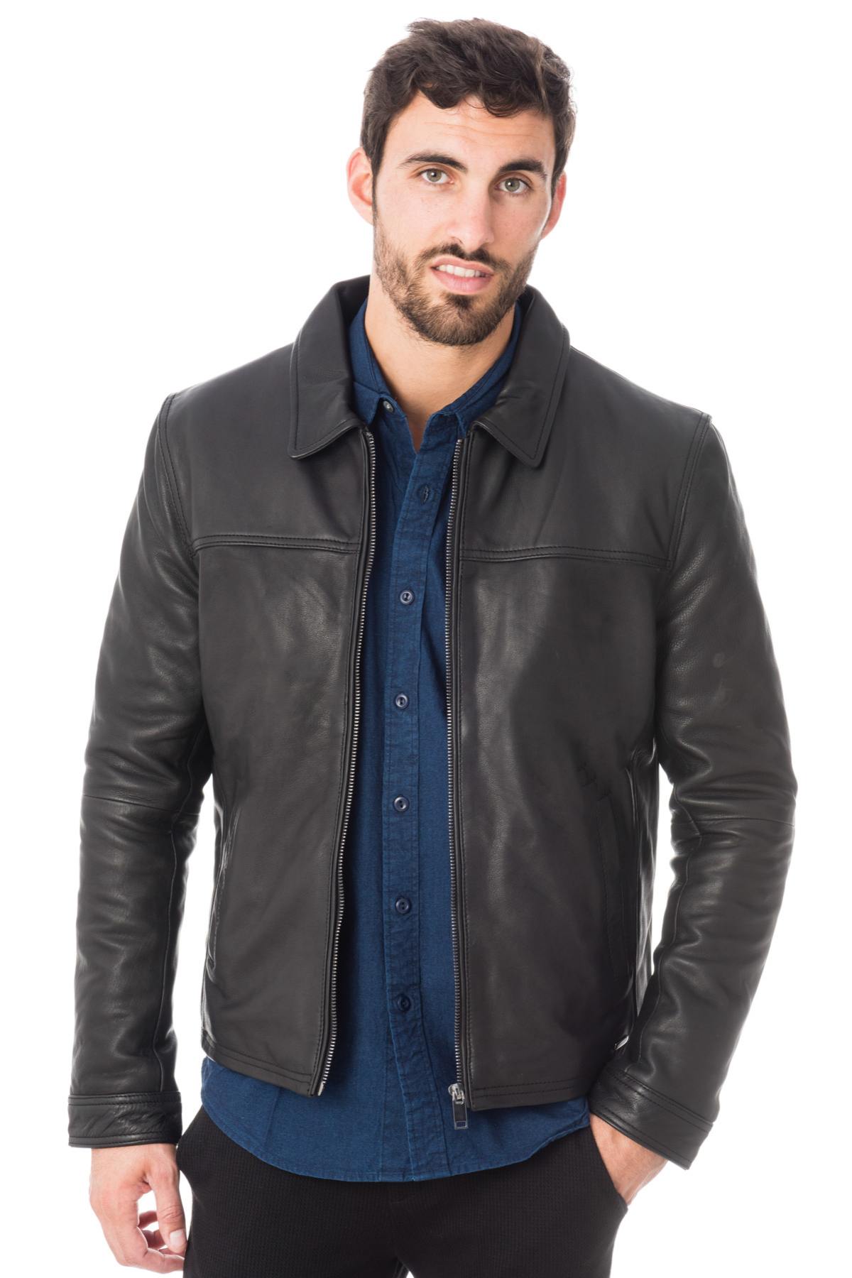 Cityzen black cowhide leather jacket - Image n°3