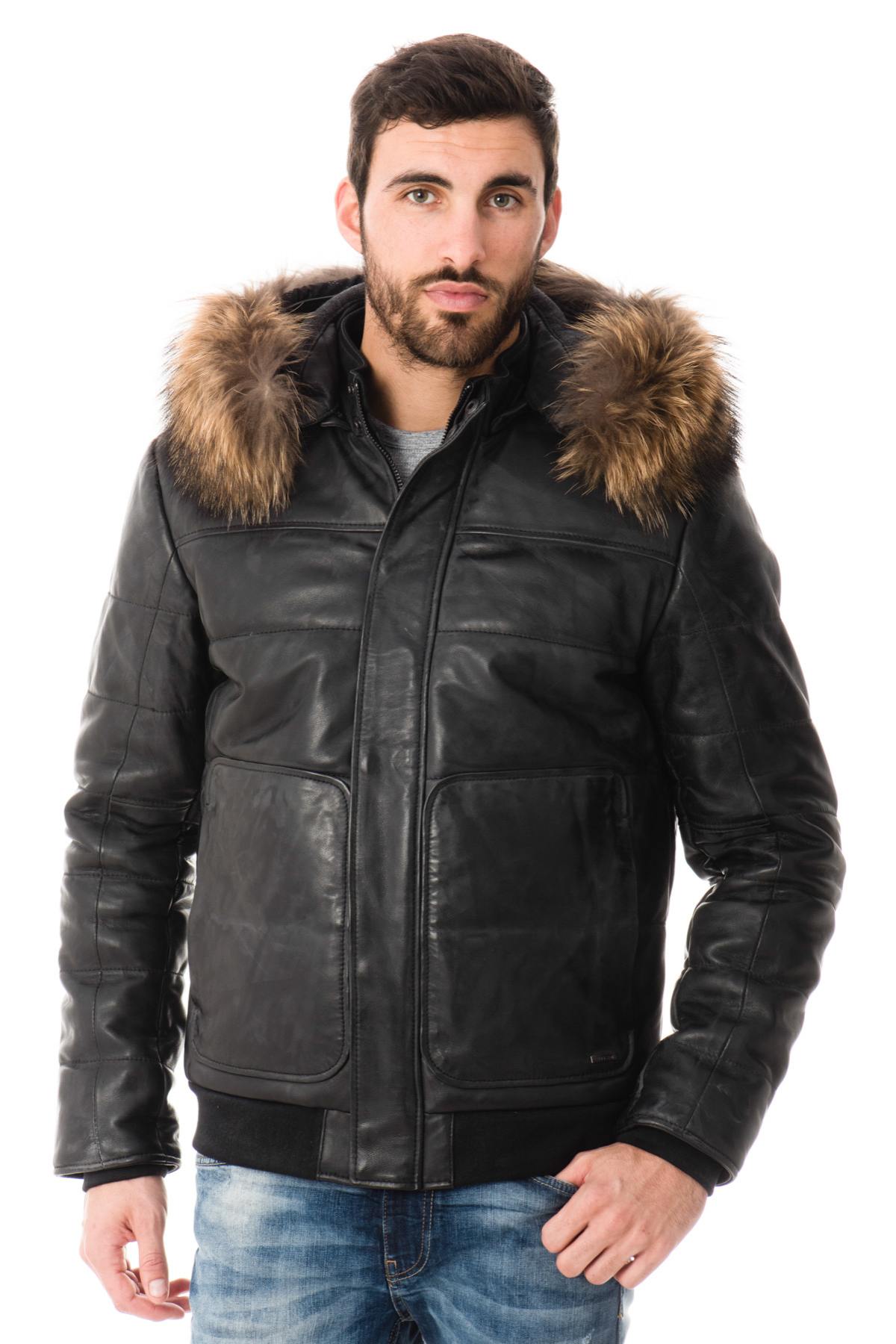 Men's leather jacket Cityzen Black - Image n°3