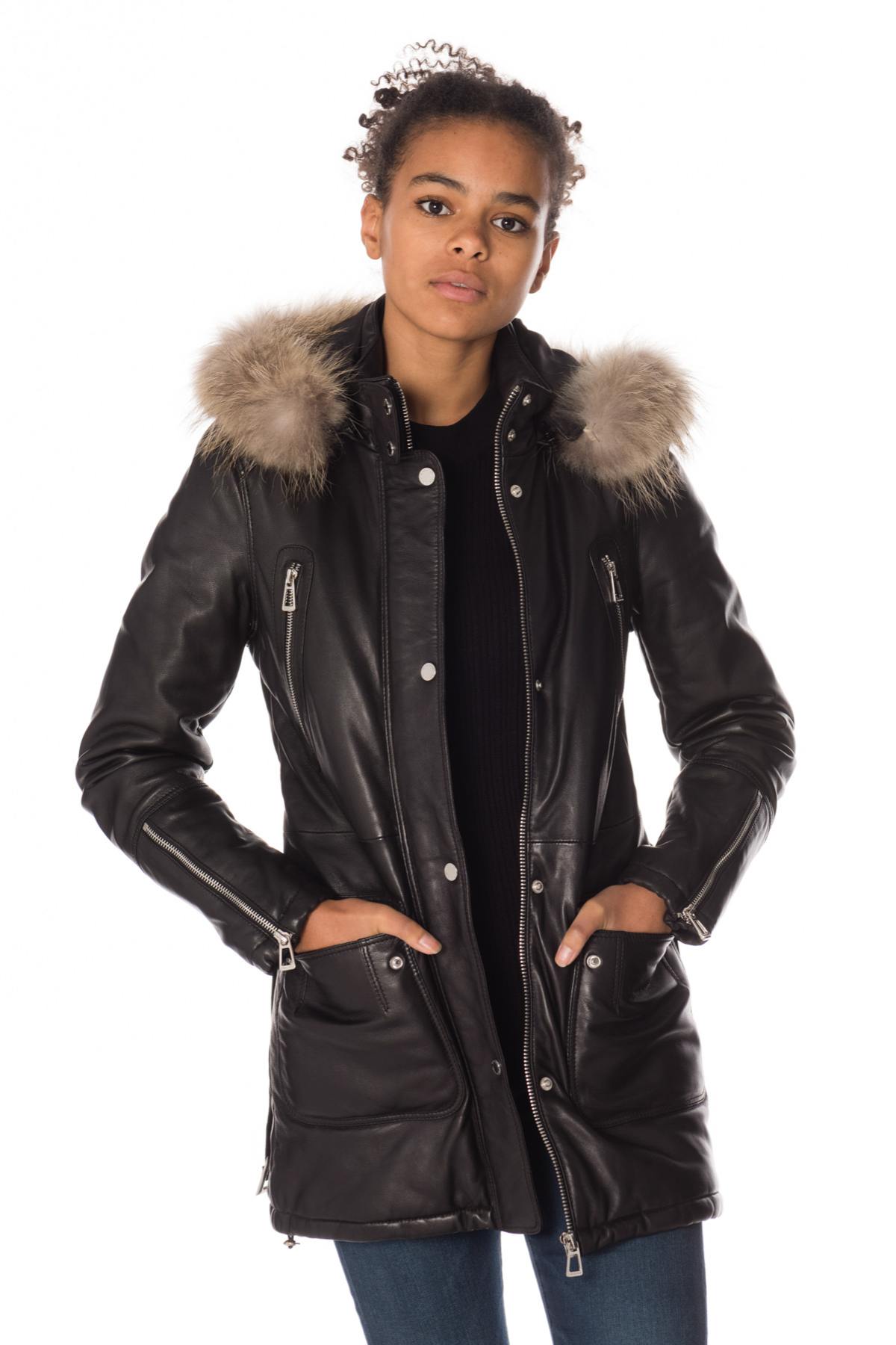 Rose Garden women's lambskin coat - Image n°3