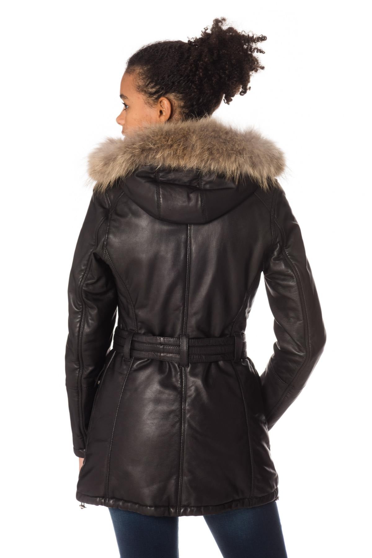 Rose Garden women's lambskin coat - Image n°5