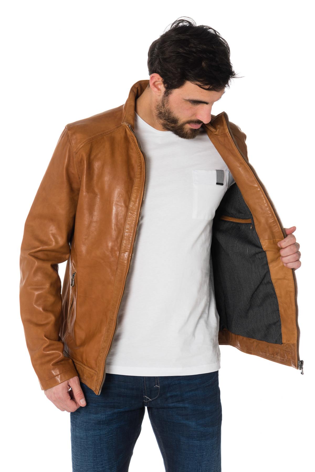 Daytona men's jacket with biker collar - Image n°4