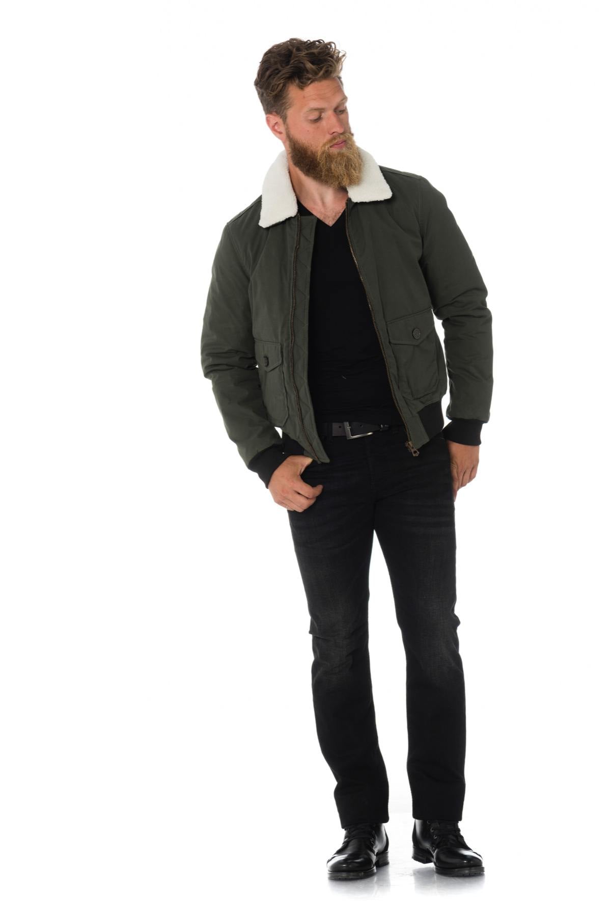 Daytona khaki cotton bomber jacket - Image n°2