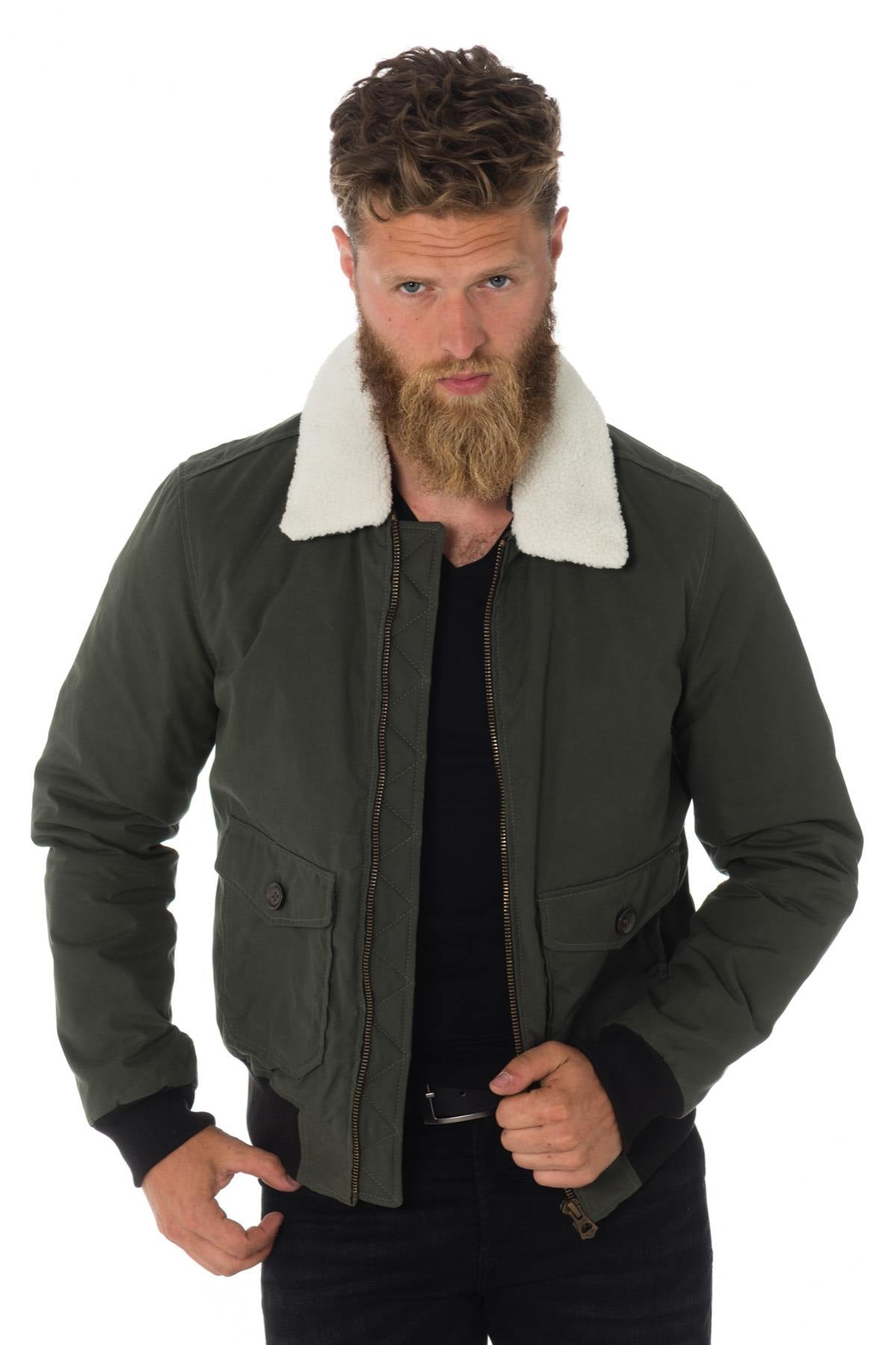 Daytona khaki cotton bomber jacket - Image n°3