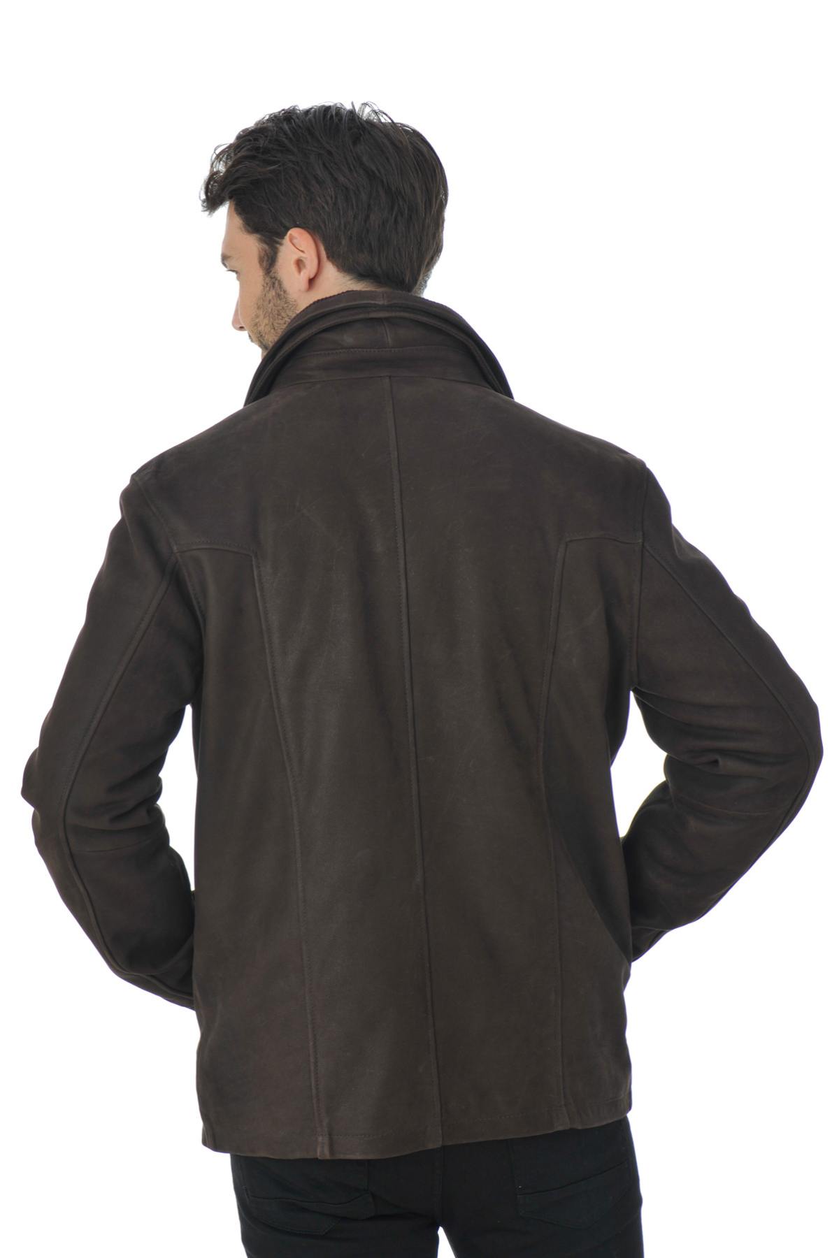 Men's Daytona Jacket in Brown Cowhide Leather - Image n°5