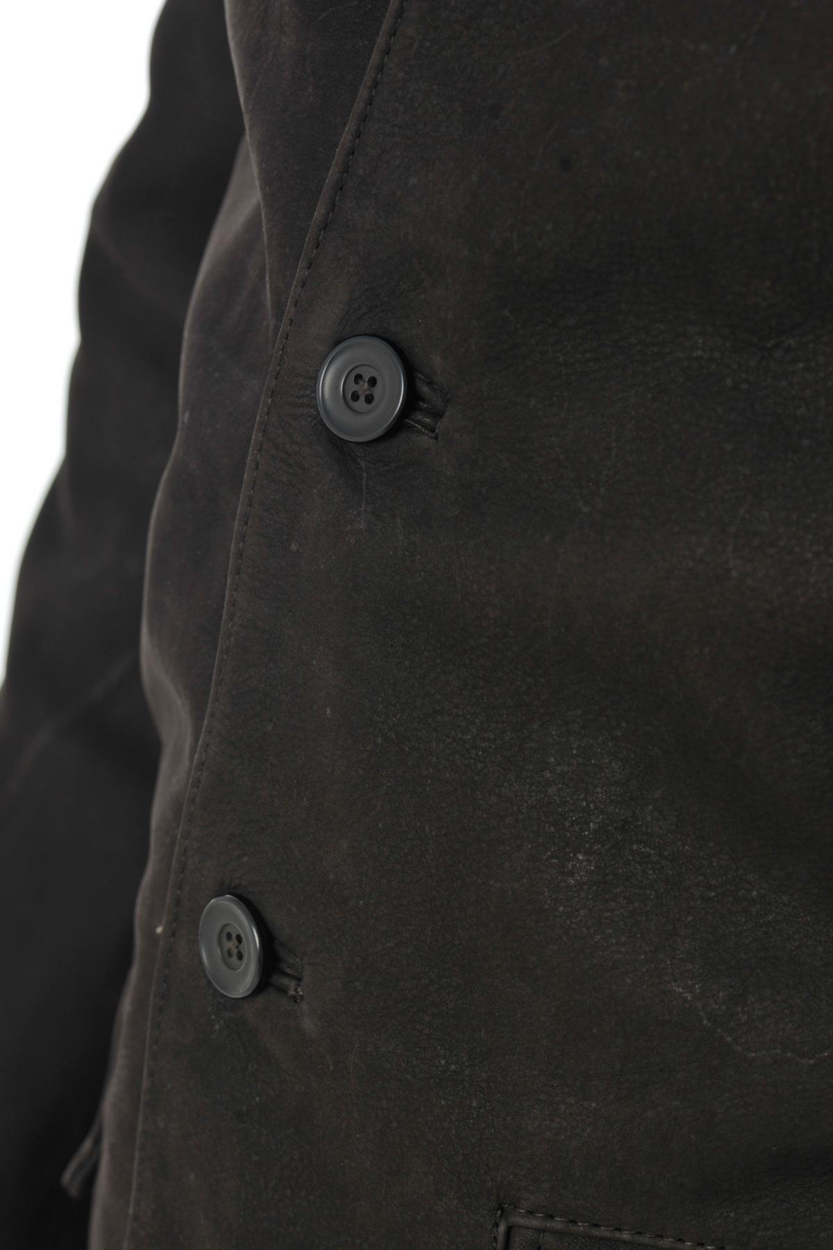 Men's Daytona Coat in Brown Cowhide Leather - Image n°6