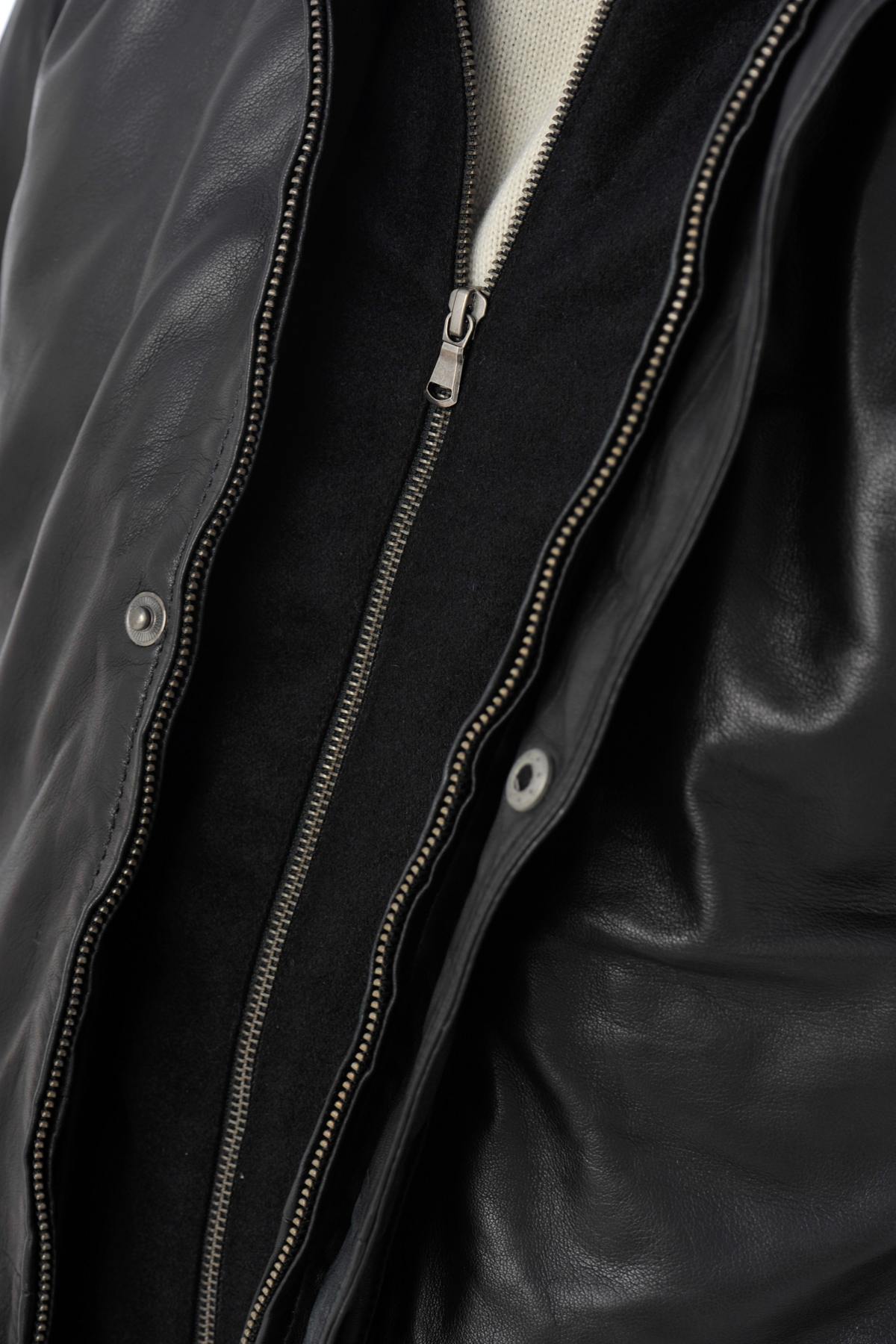  Men's Daytona Coat in Black Lambskin - Image n°6