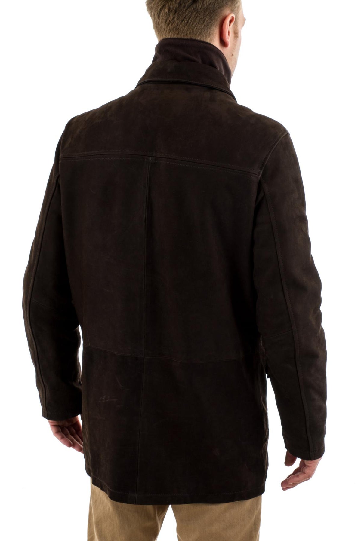 Men's Daytona Coat in Brown Cowhide Leather - Image n°5