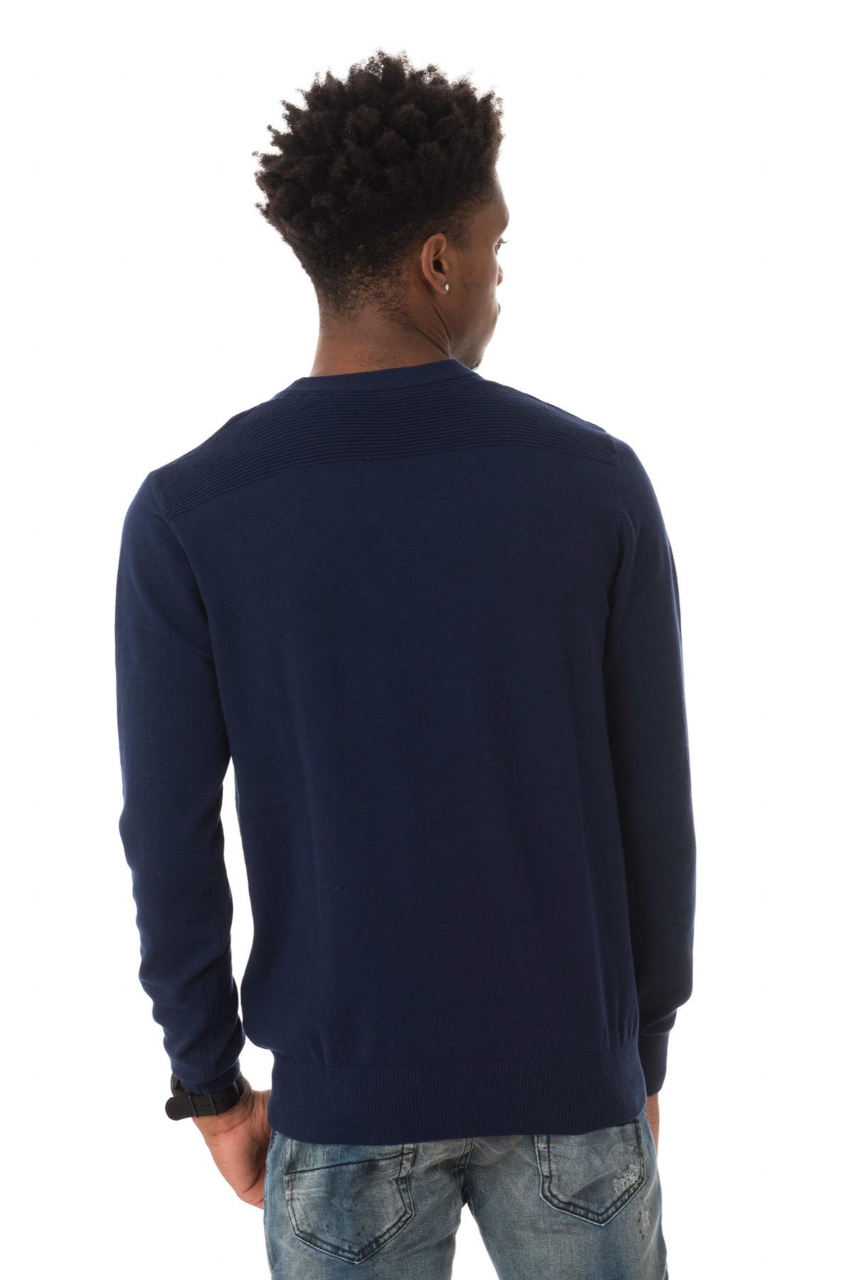 Navy blue long sleeve sweater - Image n°4