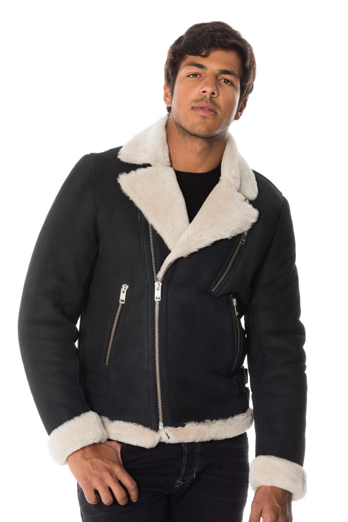 Blue shearling perfecto - Image n°1