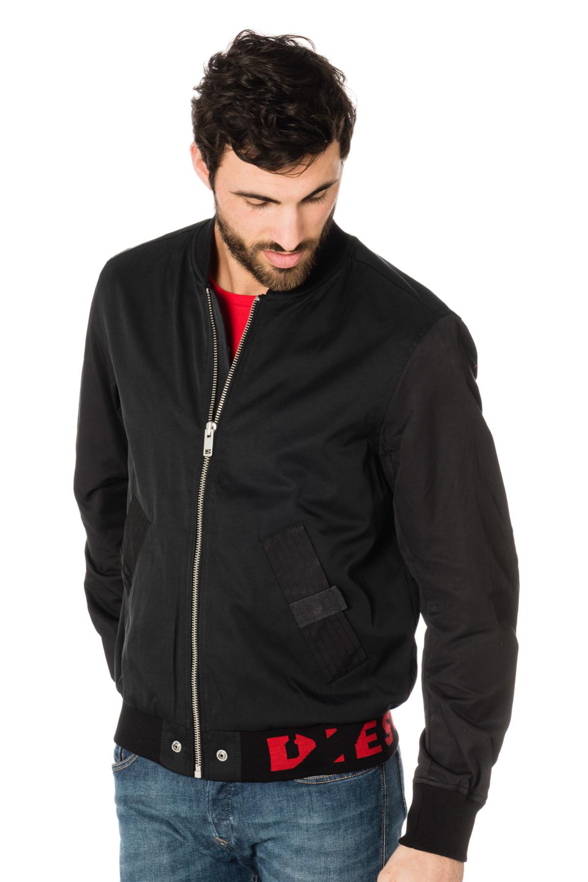 Diesel men's black bomber jacket - Image n°1