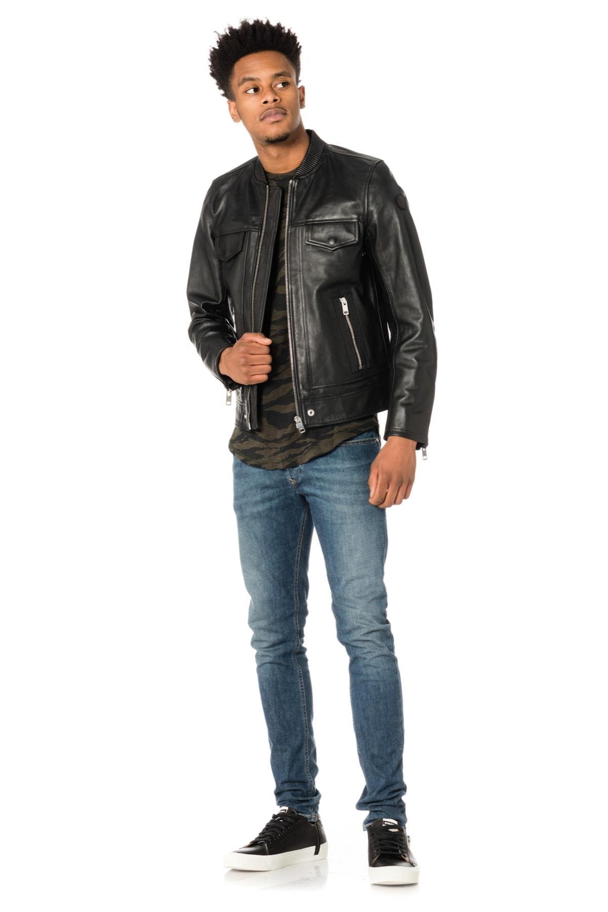 Diesel men's cowhide leather jacket - Image n°2