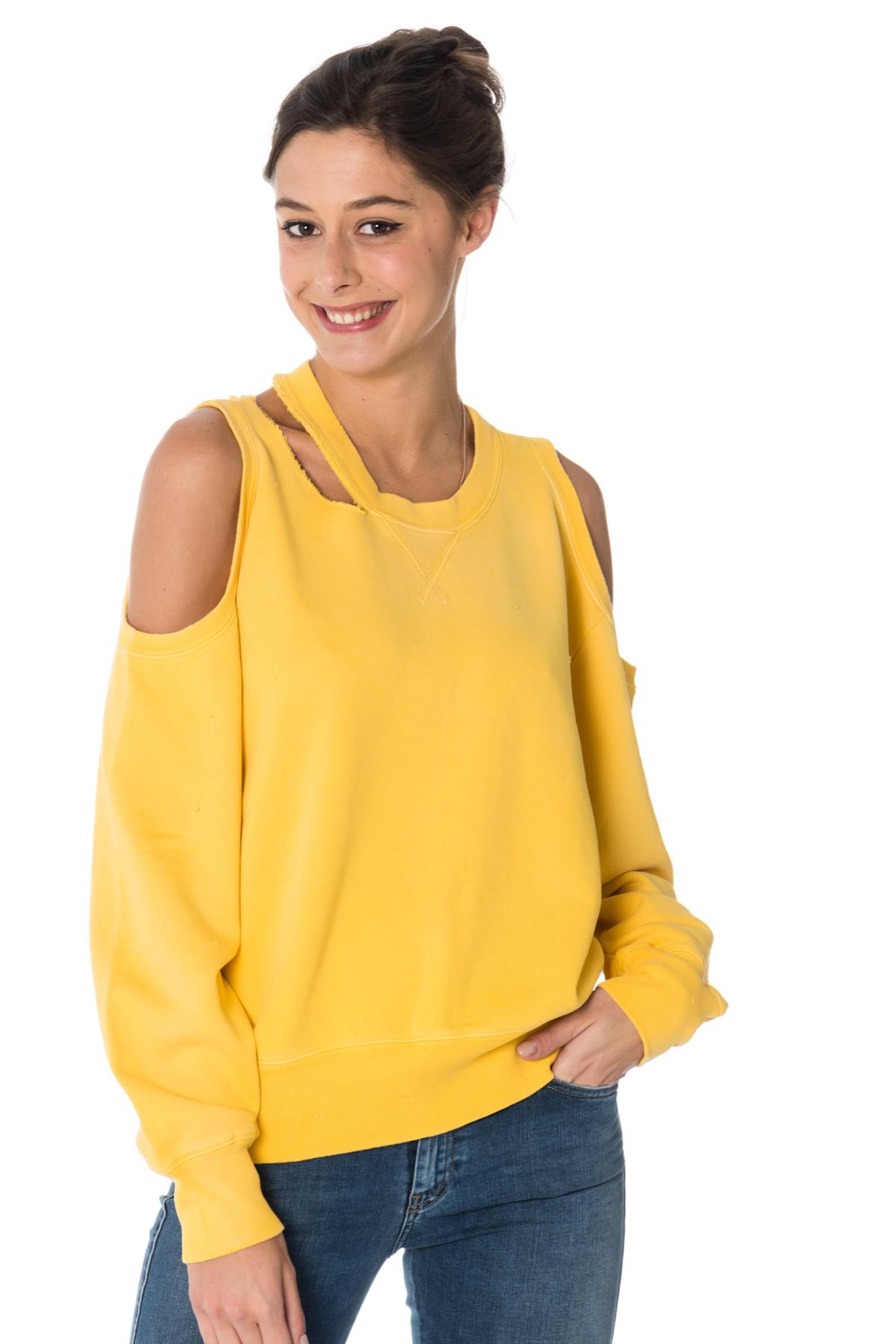  Yellow cotton sweatshirt - Image n°1