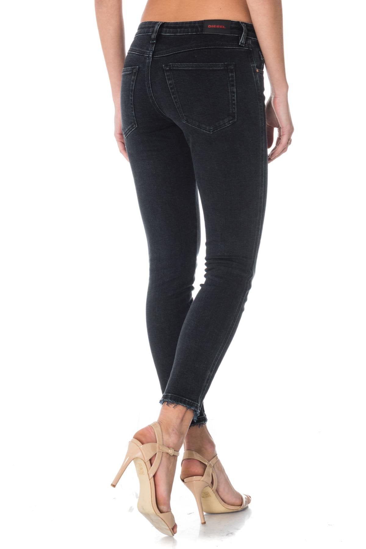 Diesel women's skinny jeans with frayed bottom - Image n°4