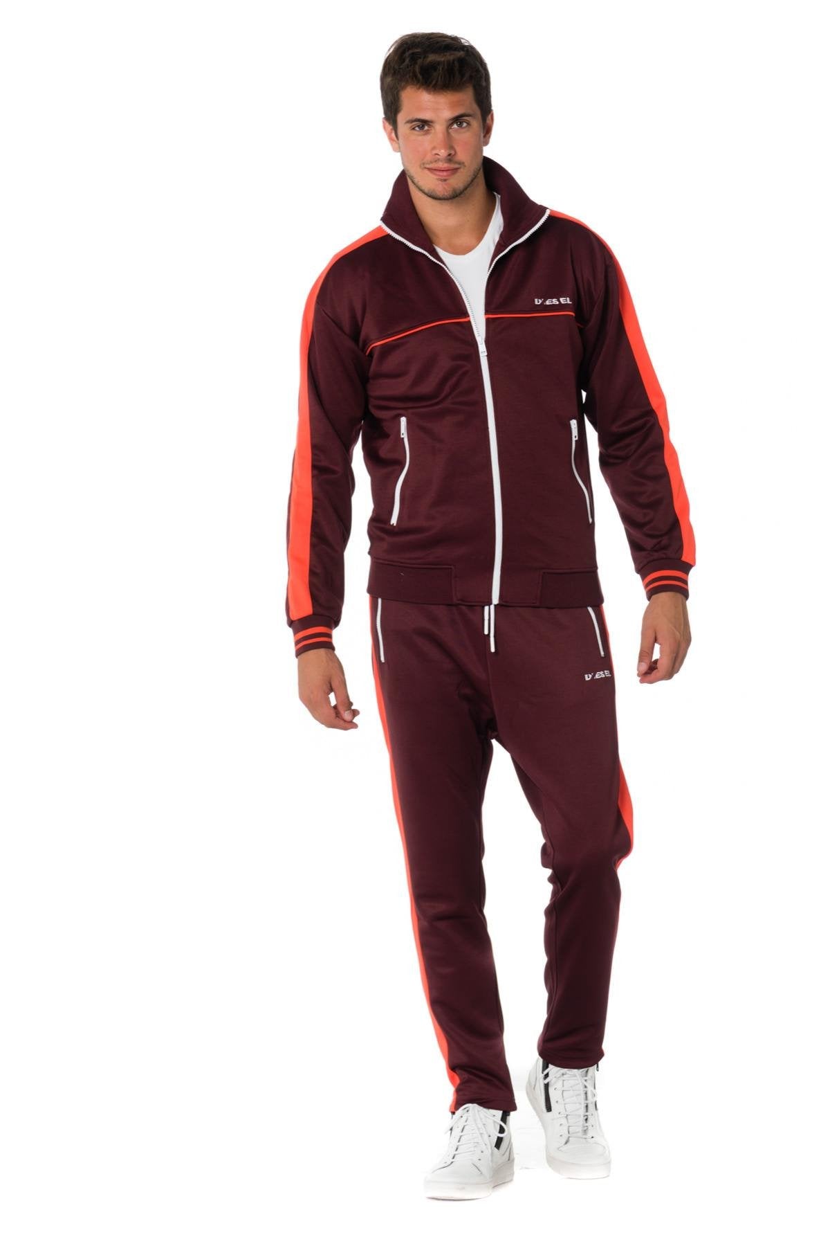 Diesel burgundy jogging pants - Image n°2