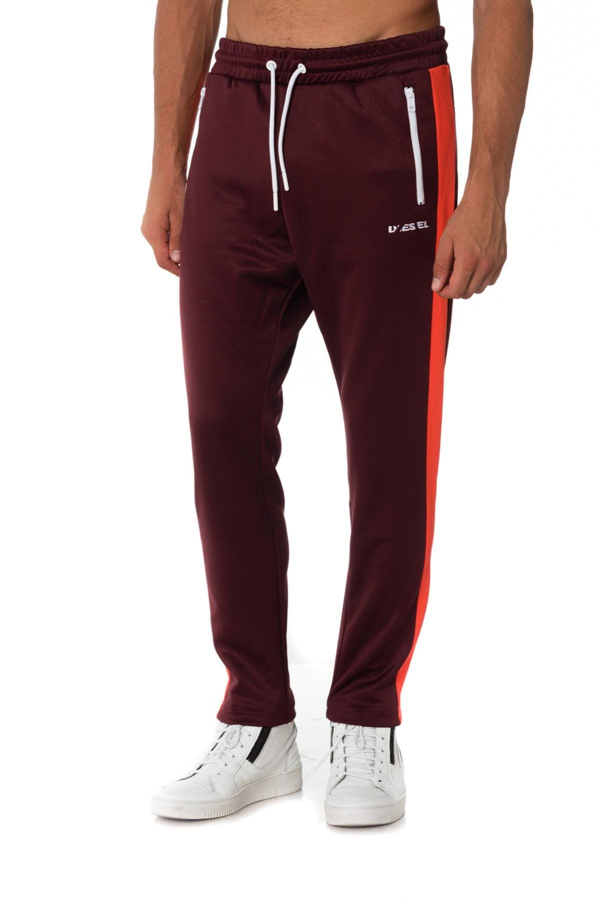 Diesel burgundy jogging pants - Image n°1