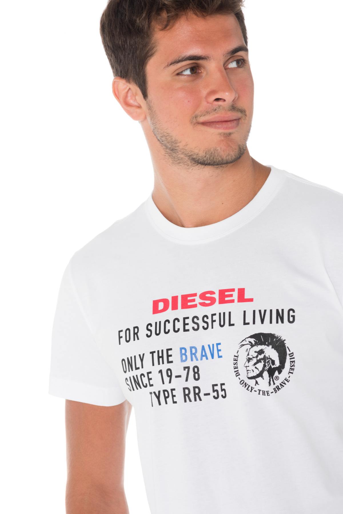 Diesel men's white t-shirt - Image n°4