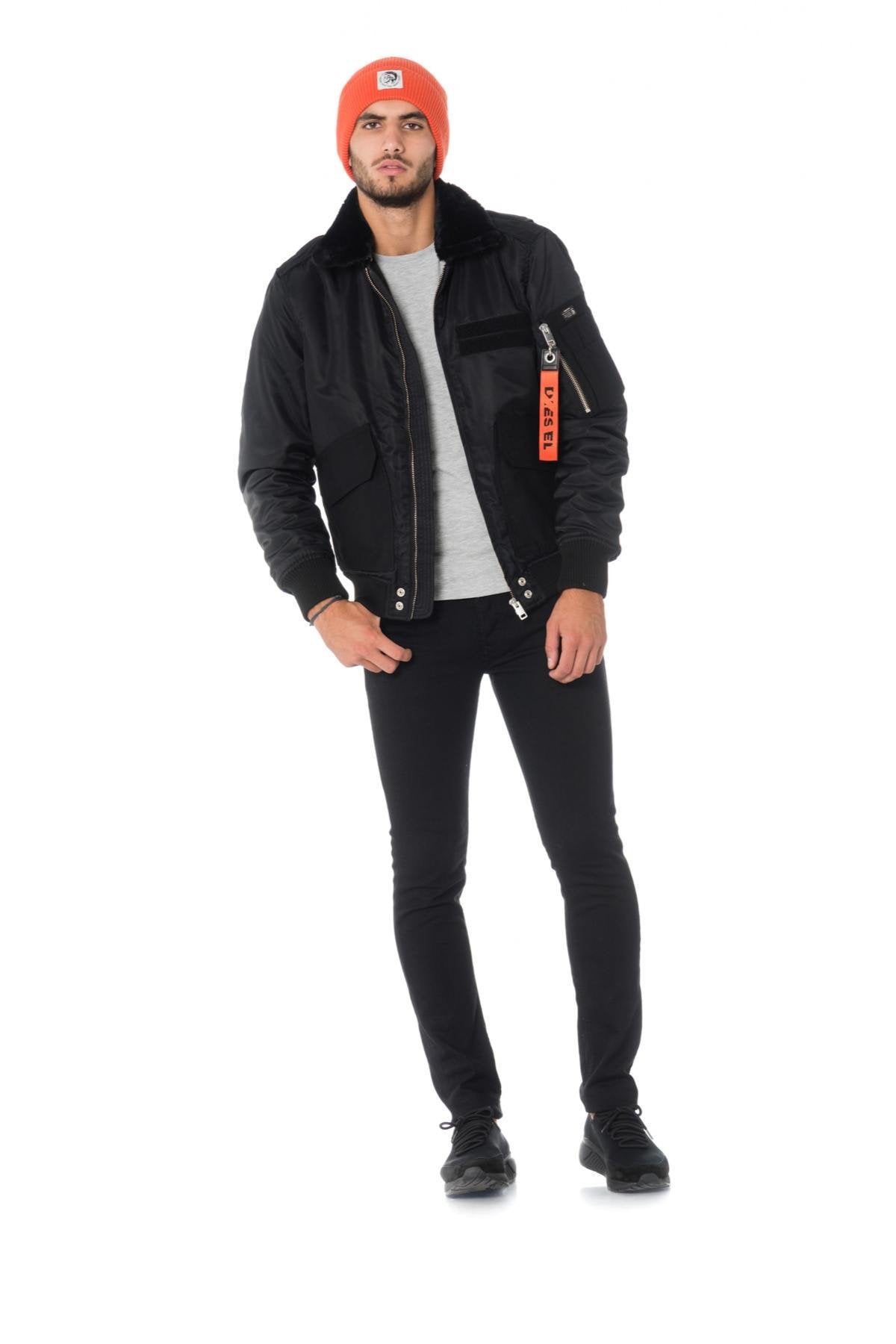 Diesel men's black bomber jacket - Image n°2