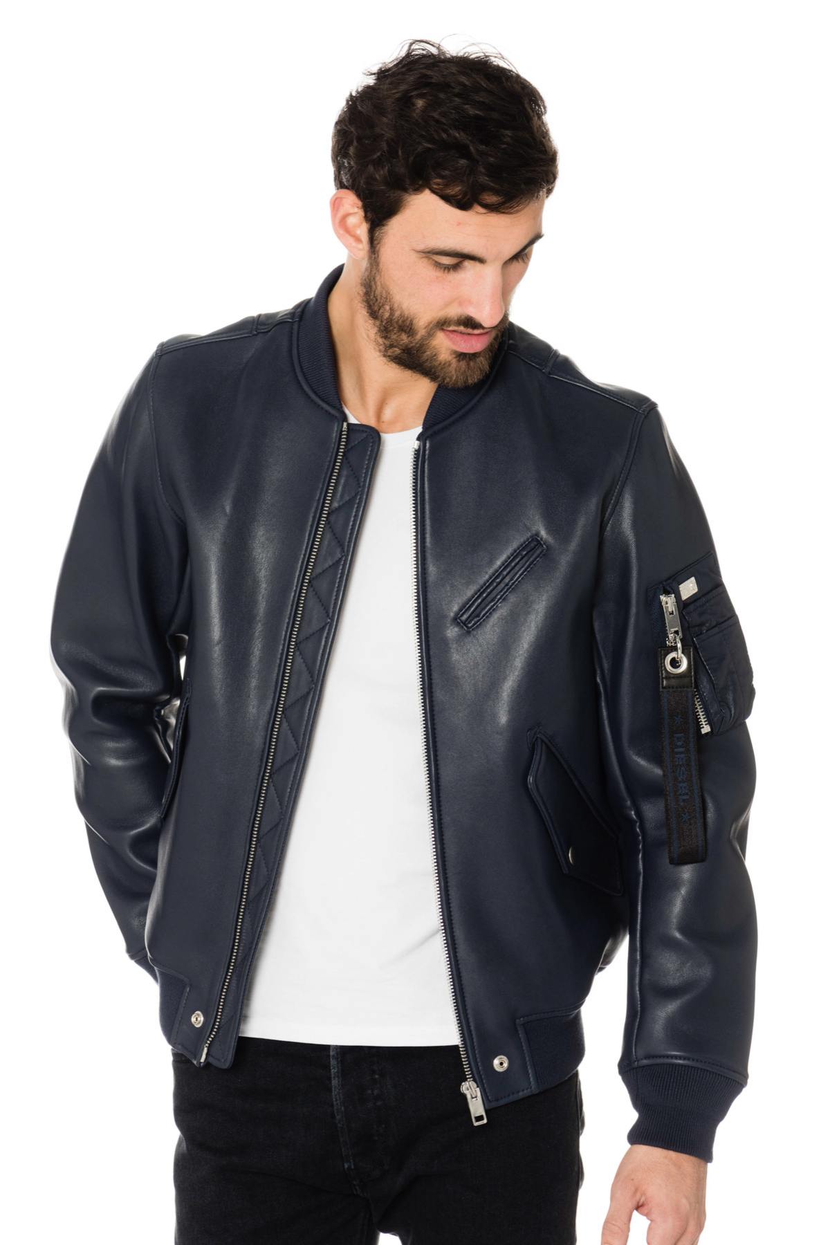 Blue Diesel Bomber Jacket - Image n°1