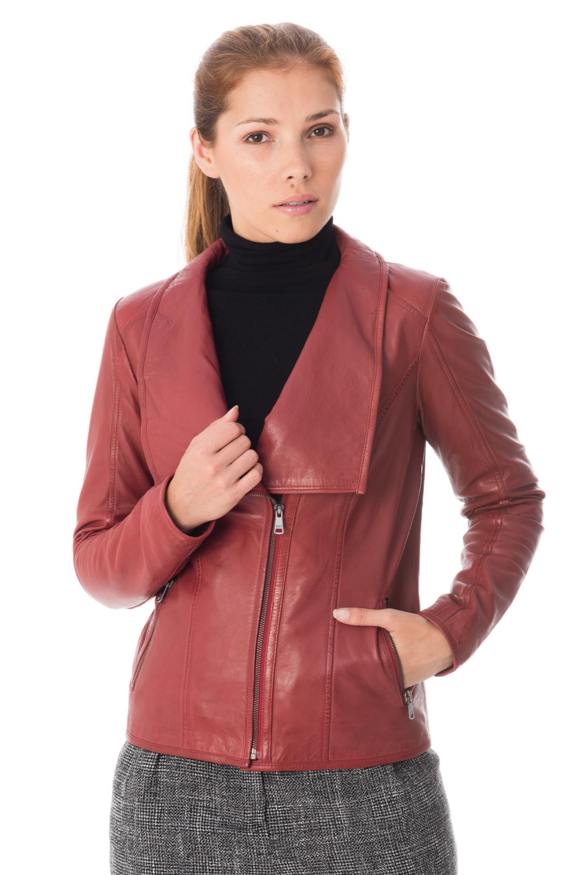 Women's fitted red jacket - Image n°3